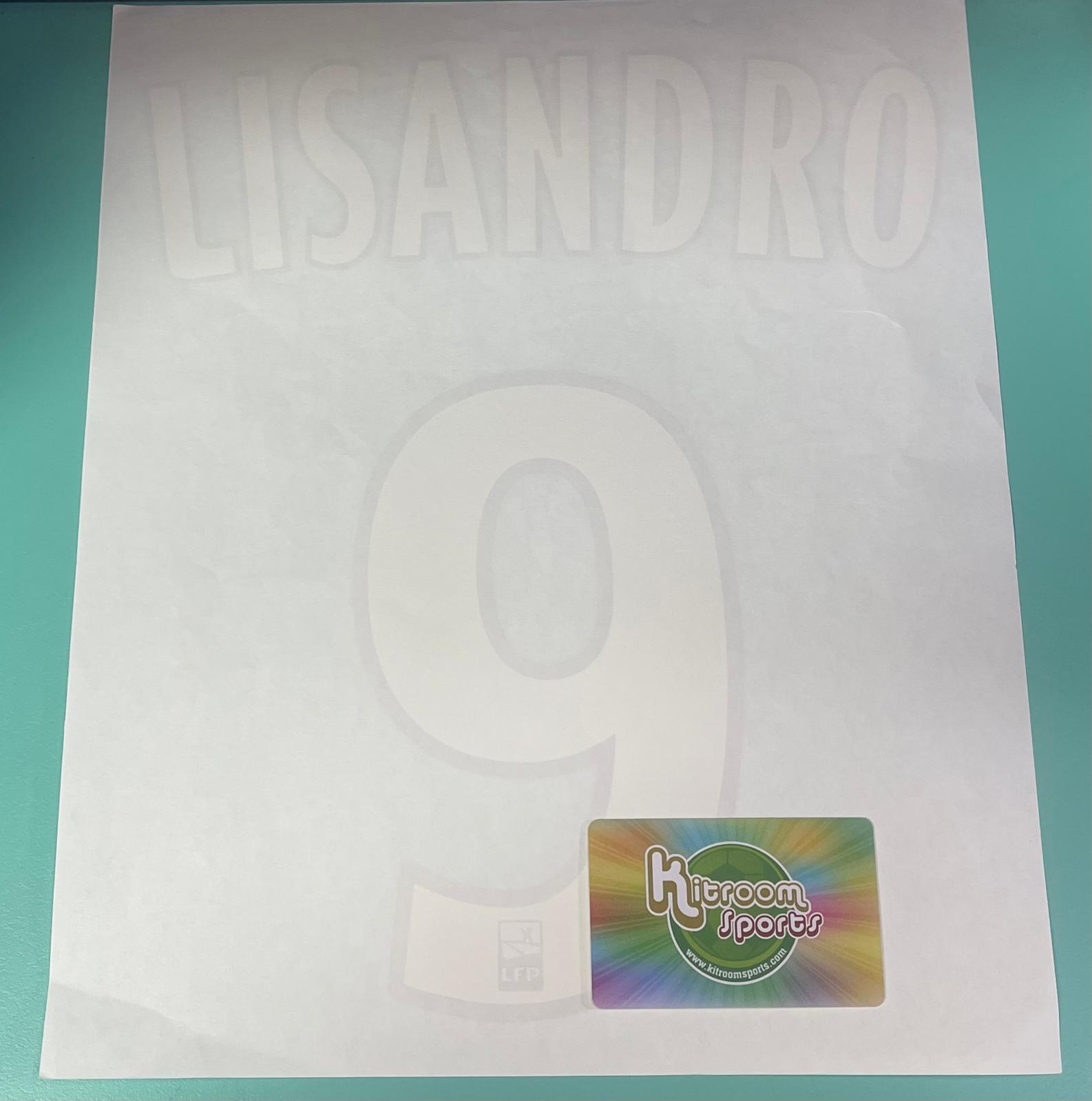 2011-12 Olympique Lyonnais Away Nameset #9 LISANDRO