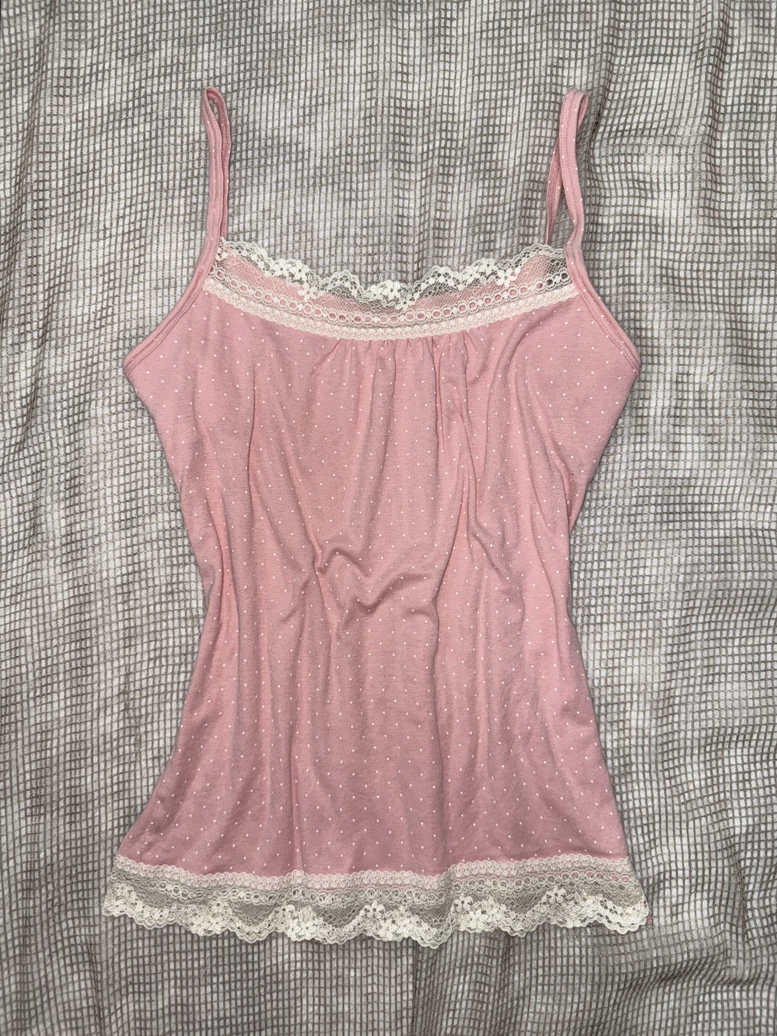Blush Cotton-Blend Pointelle Cami