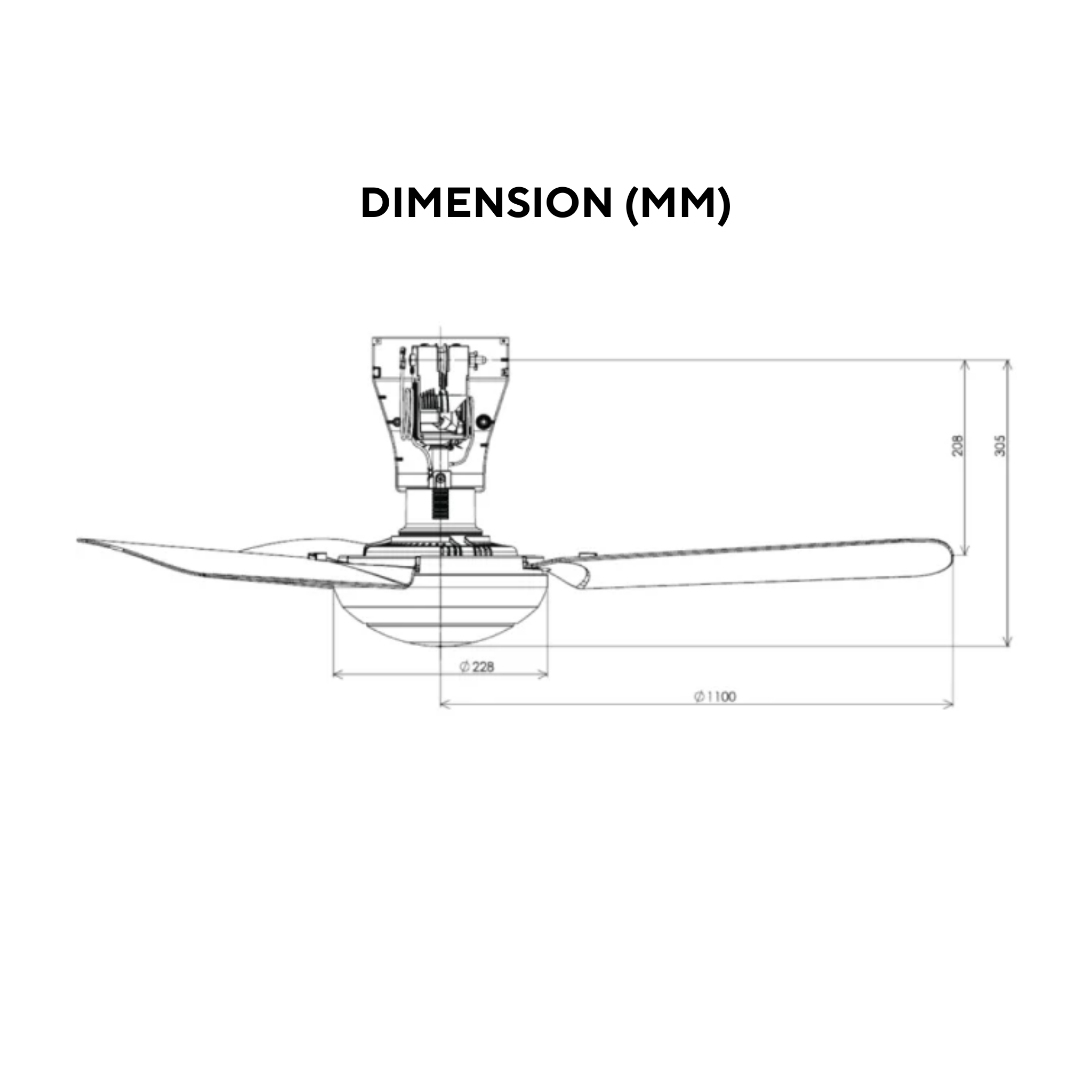 KDK 44" Baby Fan Grey (K11ZF-GY)