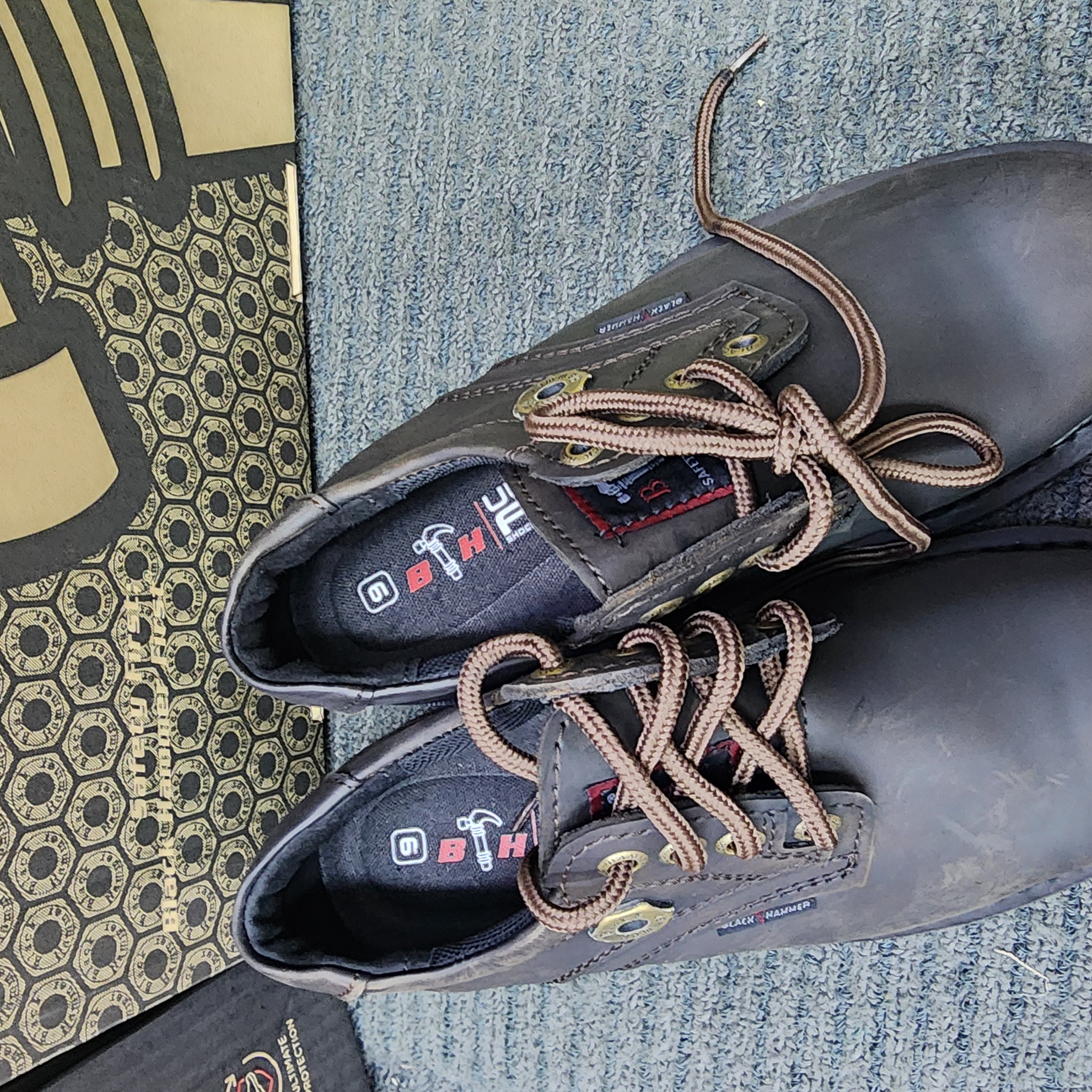 Black Hammer 4000 Series Low cut Lace up Safety Shoes BH 4658 Kasut Keselamatan