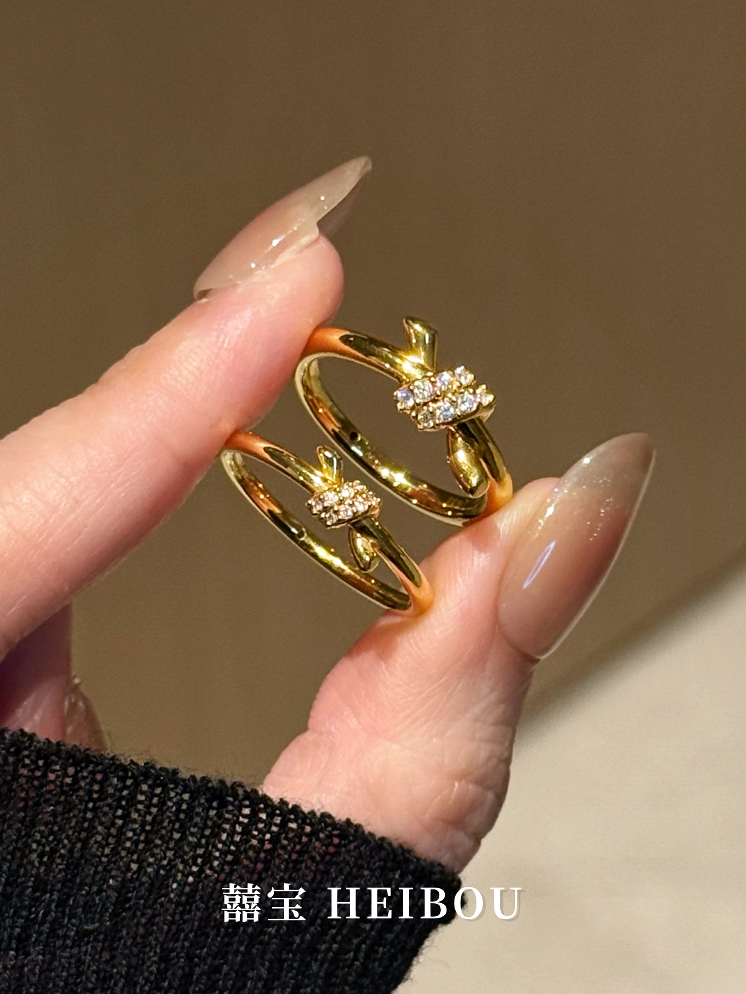 【6D镶嵌】绳结戒指