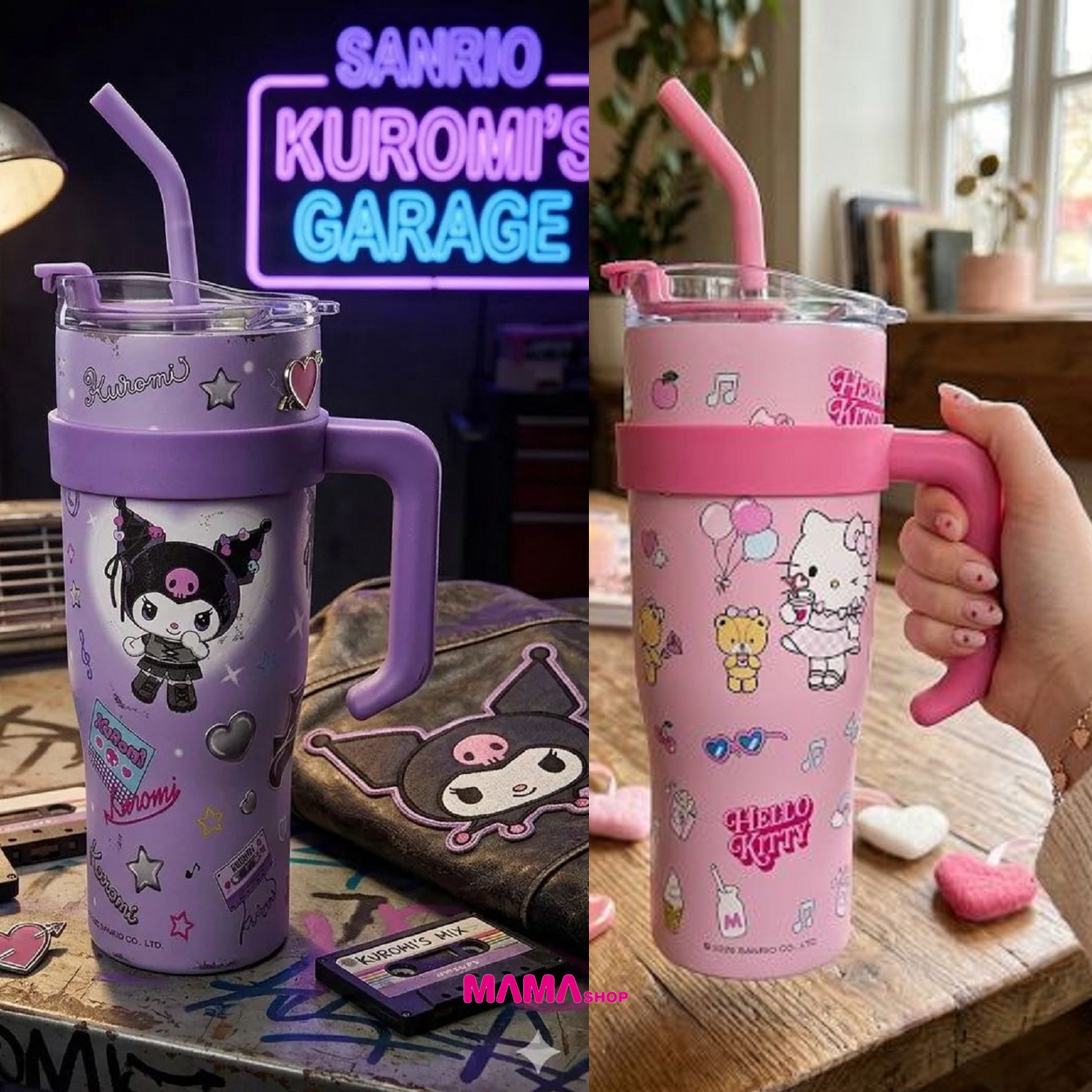 台灣直送 Sanrio 提把不鏽鋼巨霸杯