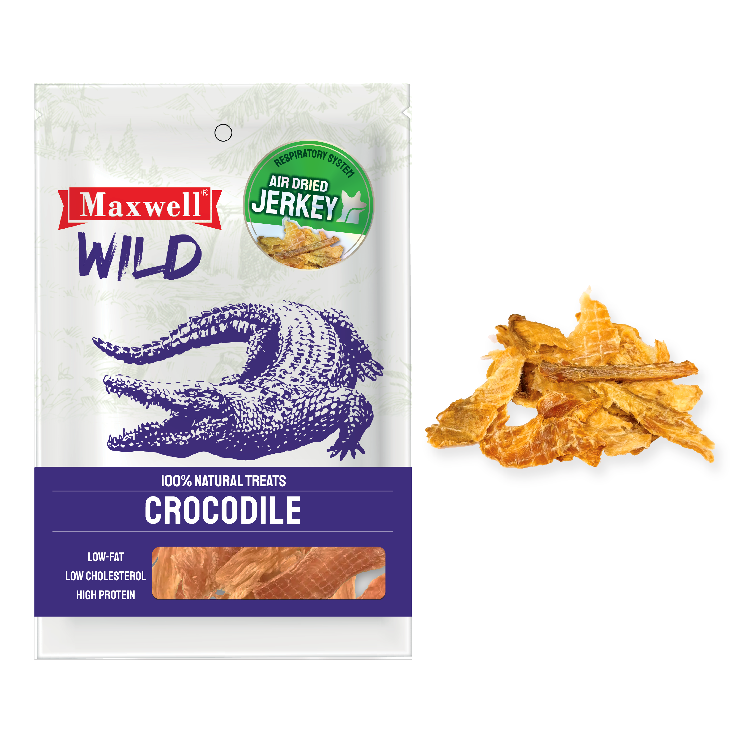 Maxwell Wild｜泰國風乾優質鱷魚乾 50G