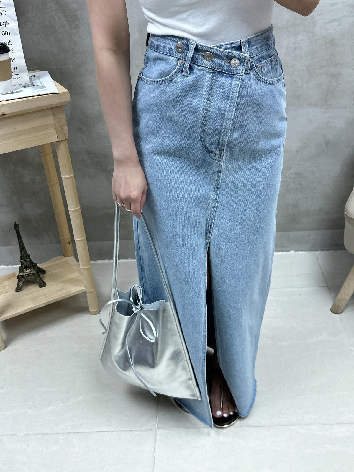 N12 不規則腰牛仔裙