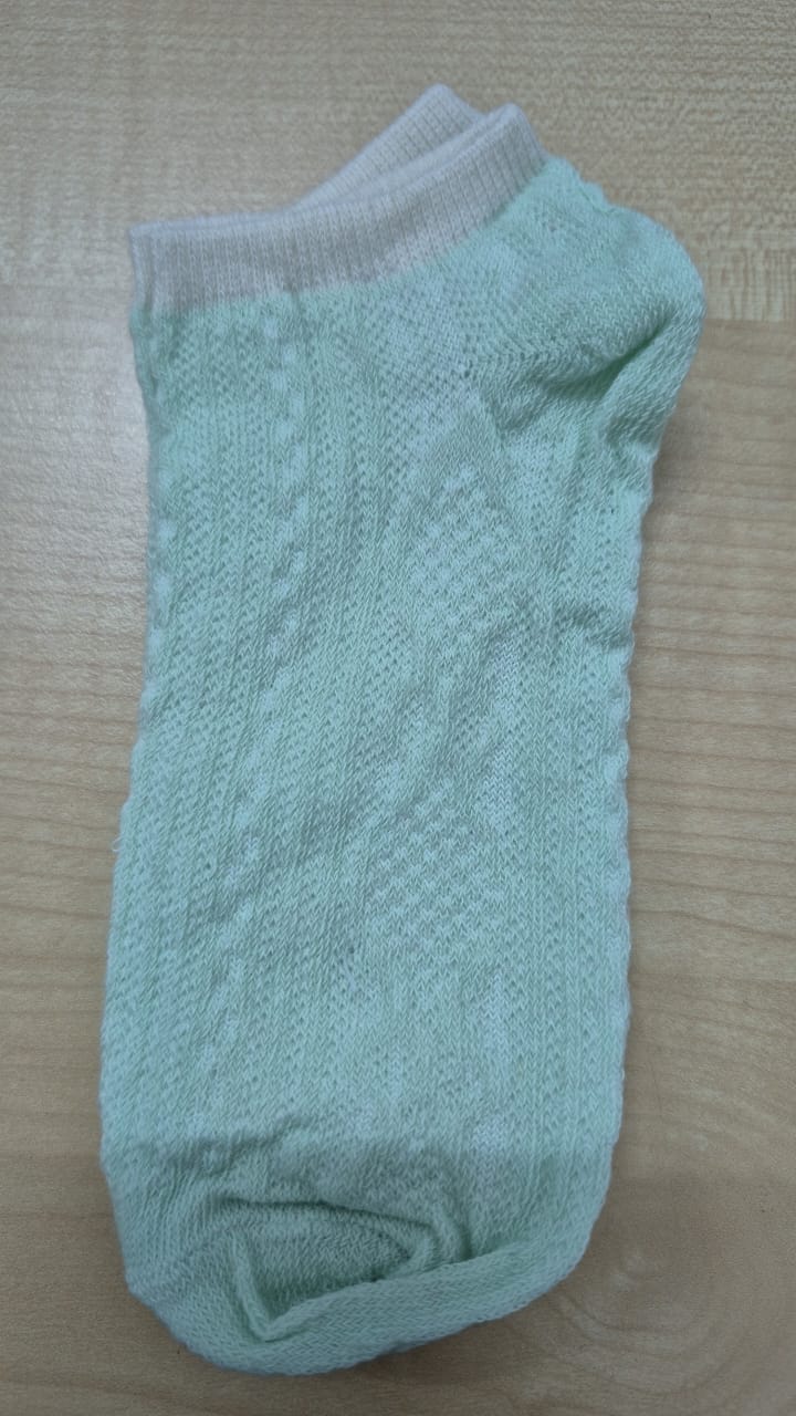 41942 Yulan Women's Diamond Boat Sock green