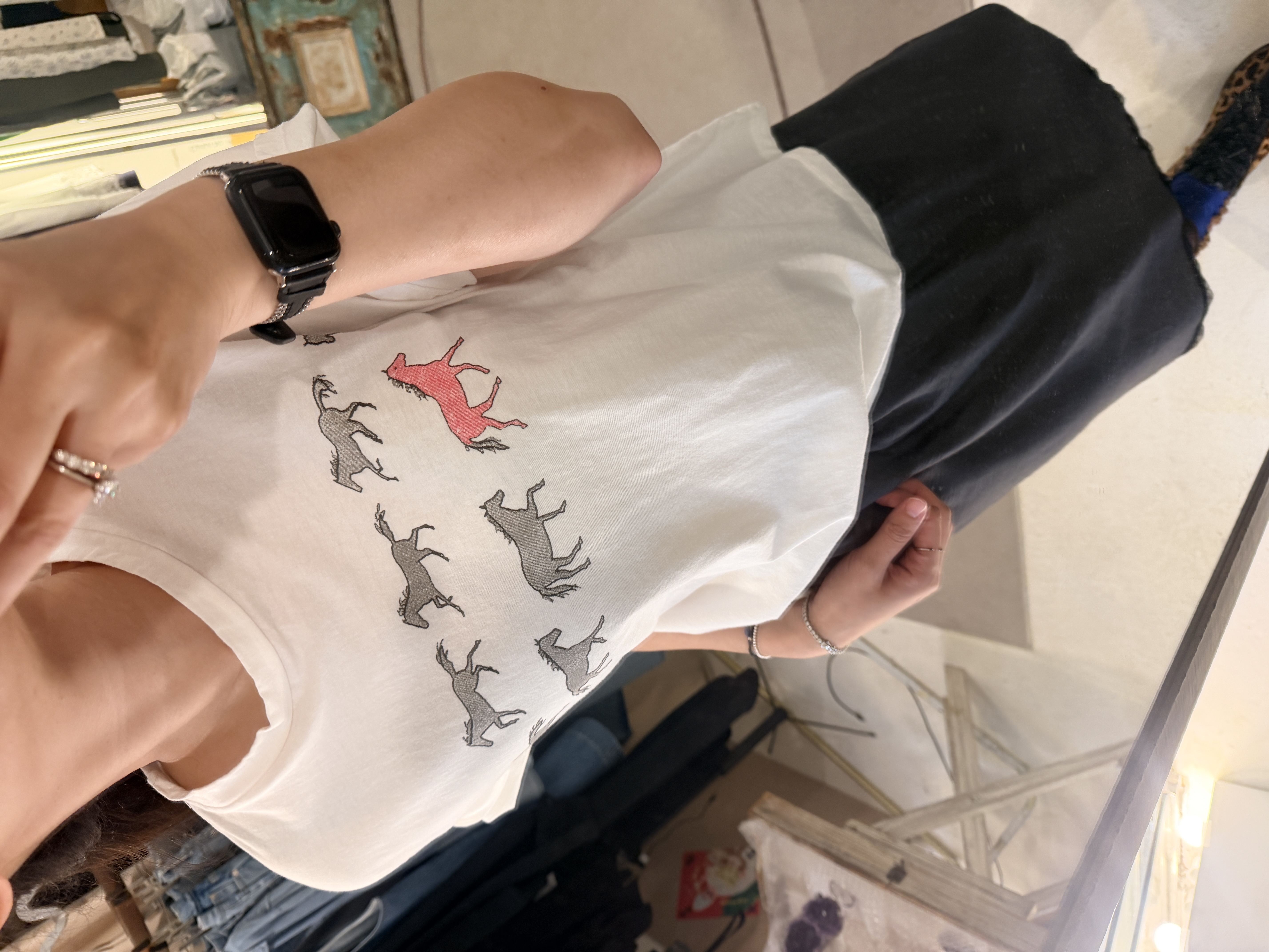 Unicorns vintage printed tee