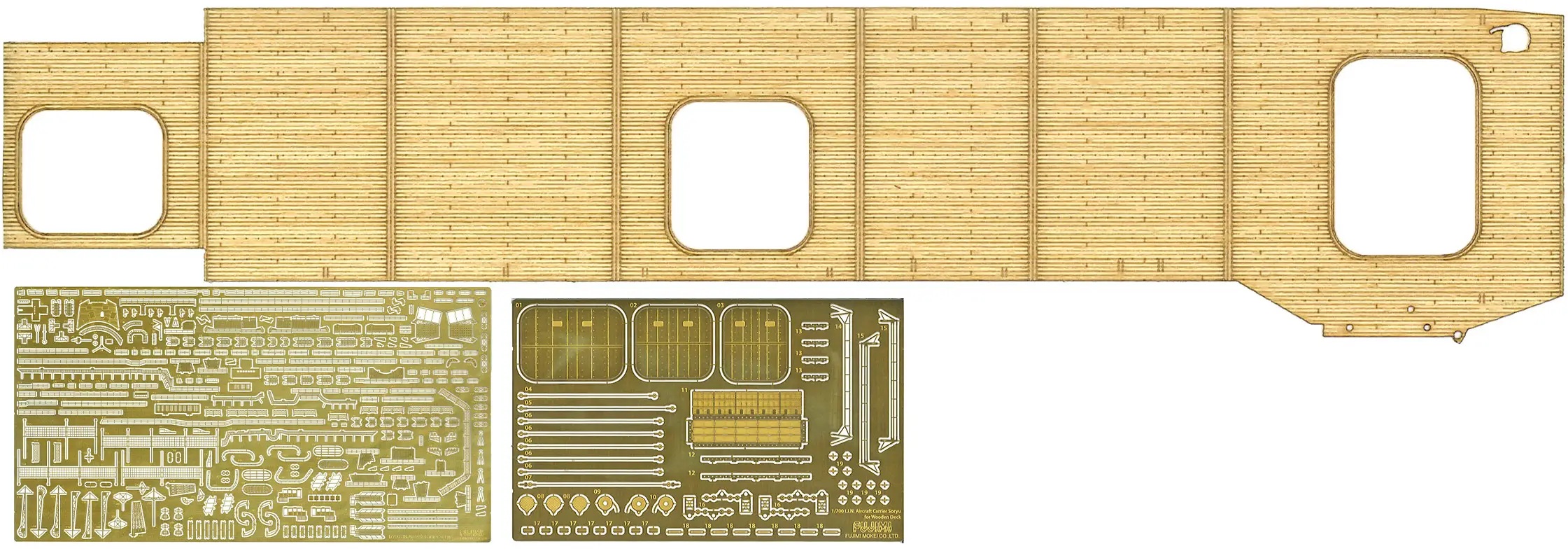1/700 Japanese Navy Aircraft Carrier Soryu Full Hull Model Special Edition (with Etched Parts And Wooden Deck Stickers)