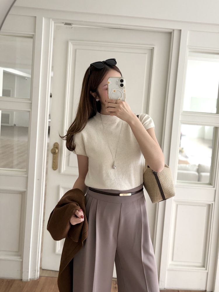 Daily Angora Knitted Top (Ivory)