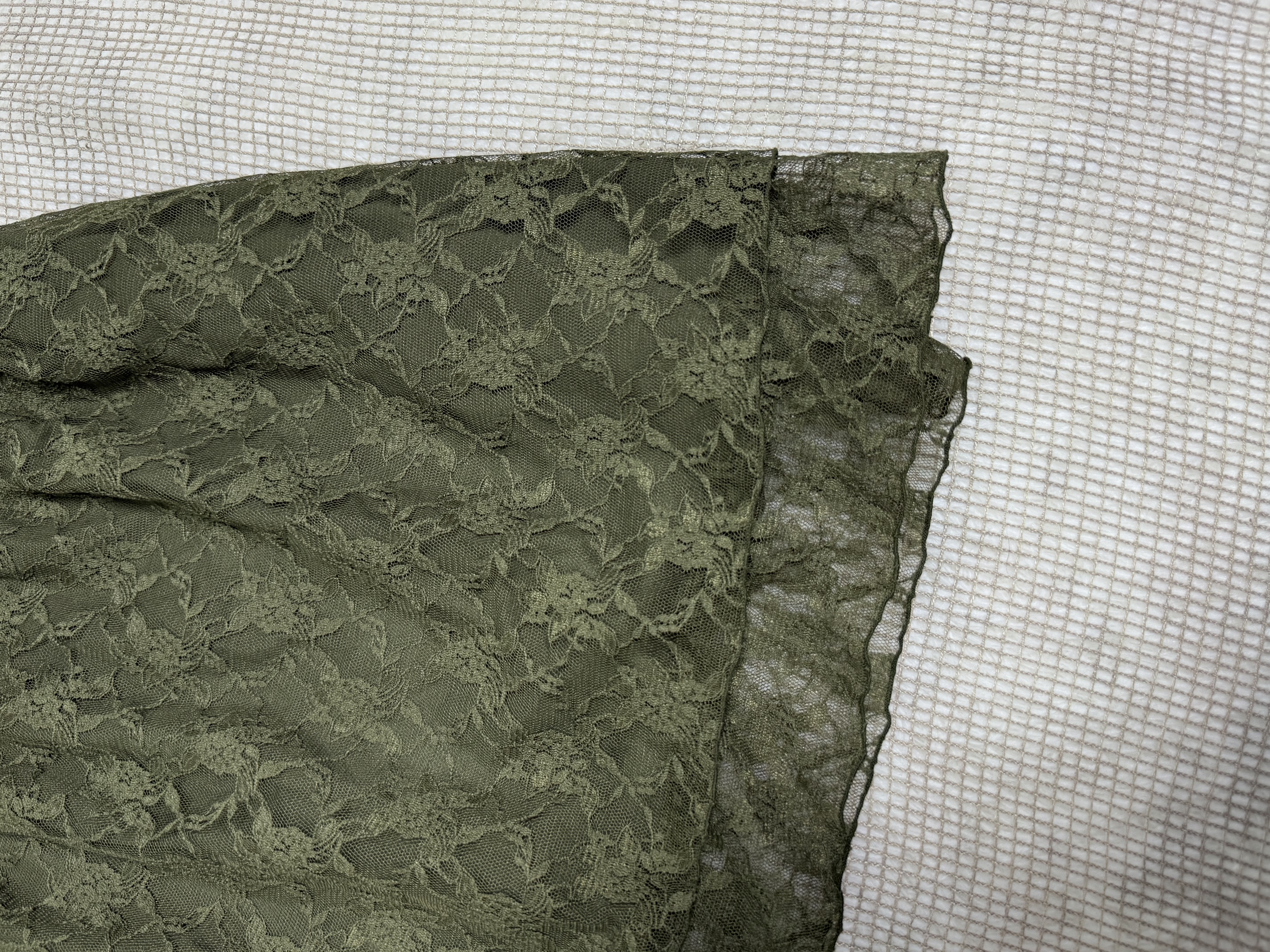 Fairy Olive Green Layered Lace Mini Skirt