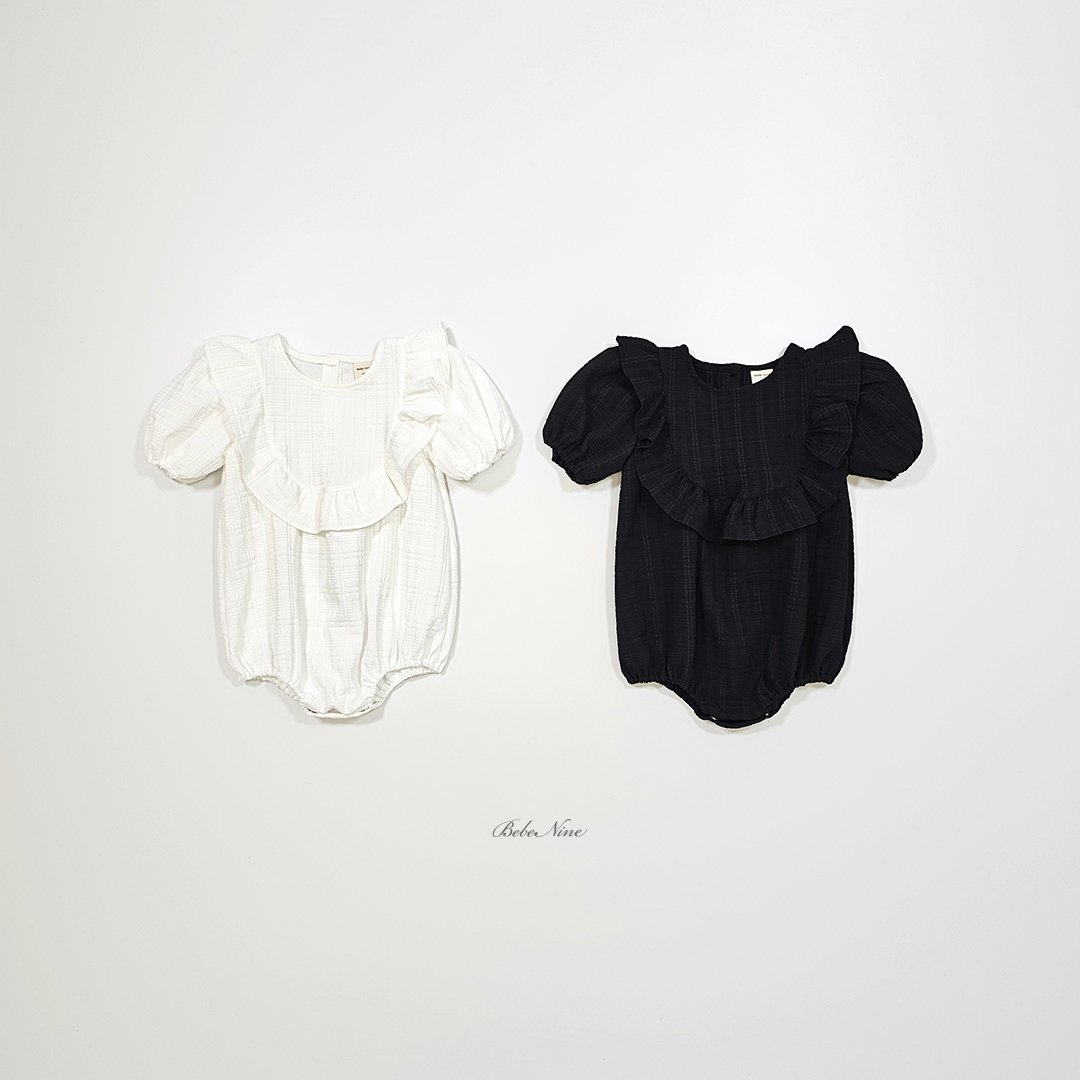 ☀️預訂 韓國直送☀️🇰🇷Bebenine兩色大荷葉邊短袖包屁衣