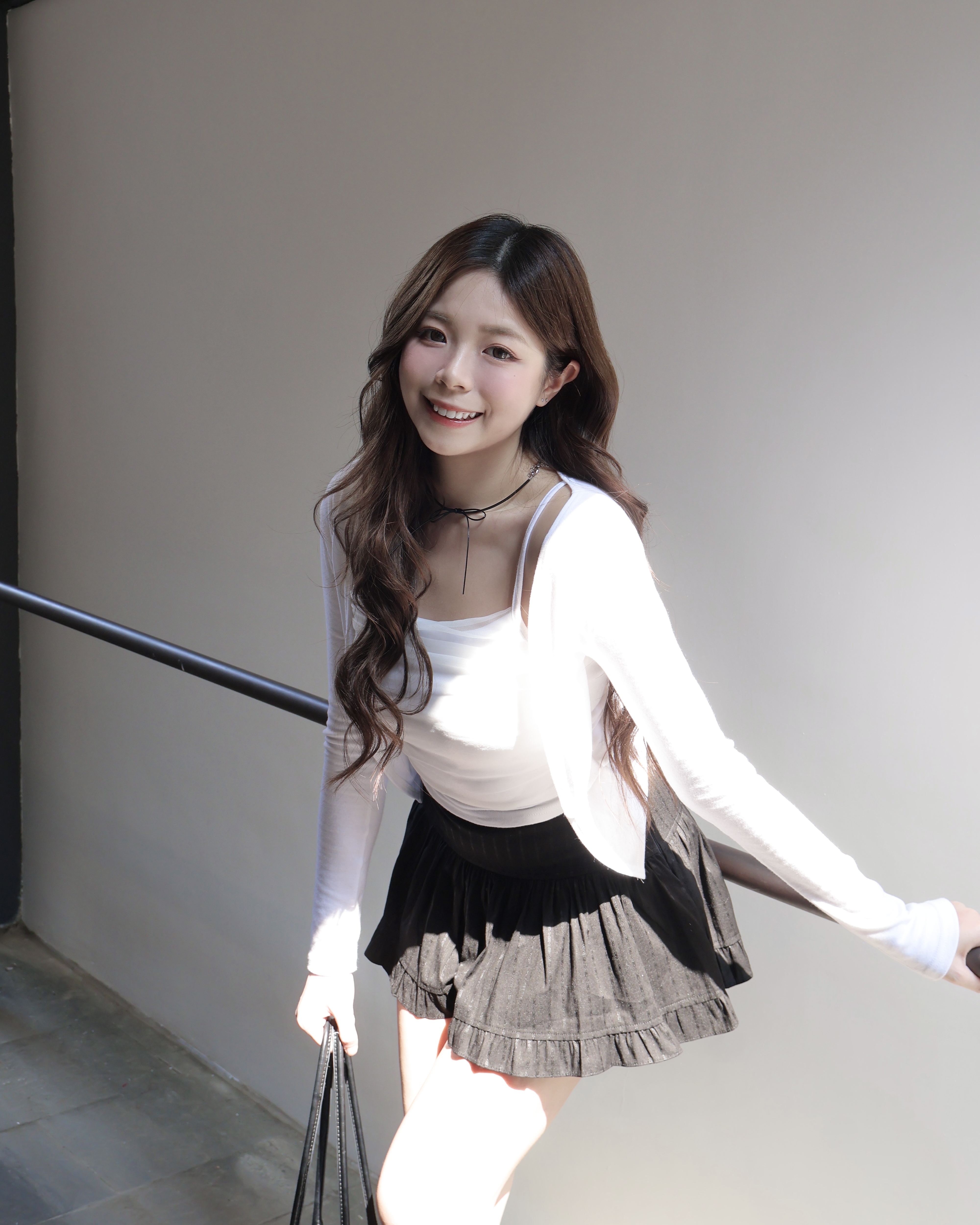  【 查詢度極高🌷🤍 | -5KG顯瘦度♡今季大熱透紗！極致芭蕾舞風～皺皺層次感假兩件上衣🫧💗】 Dreamy Crinkled Ballet Top(三色入)