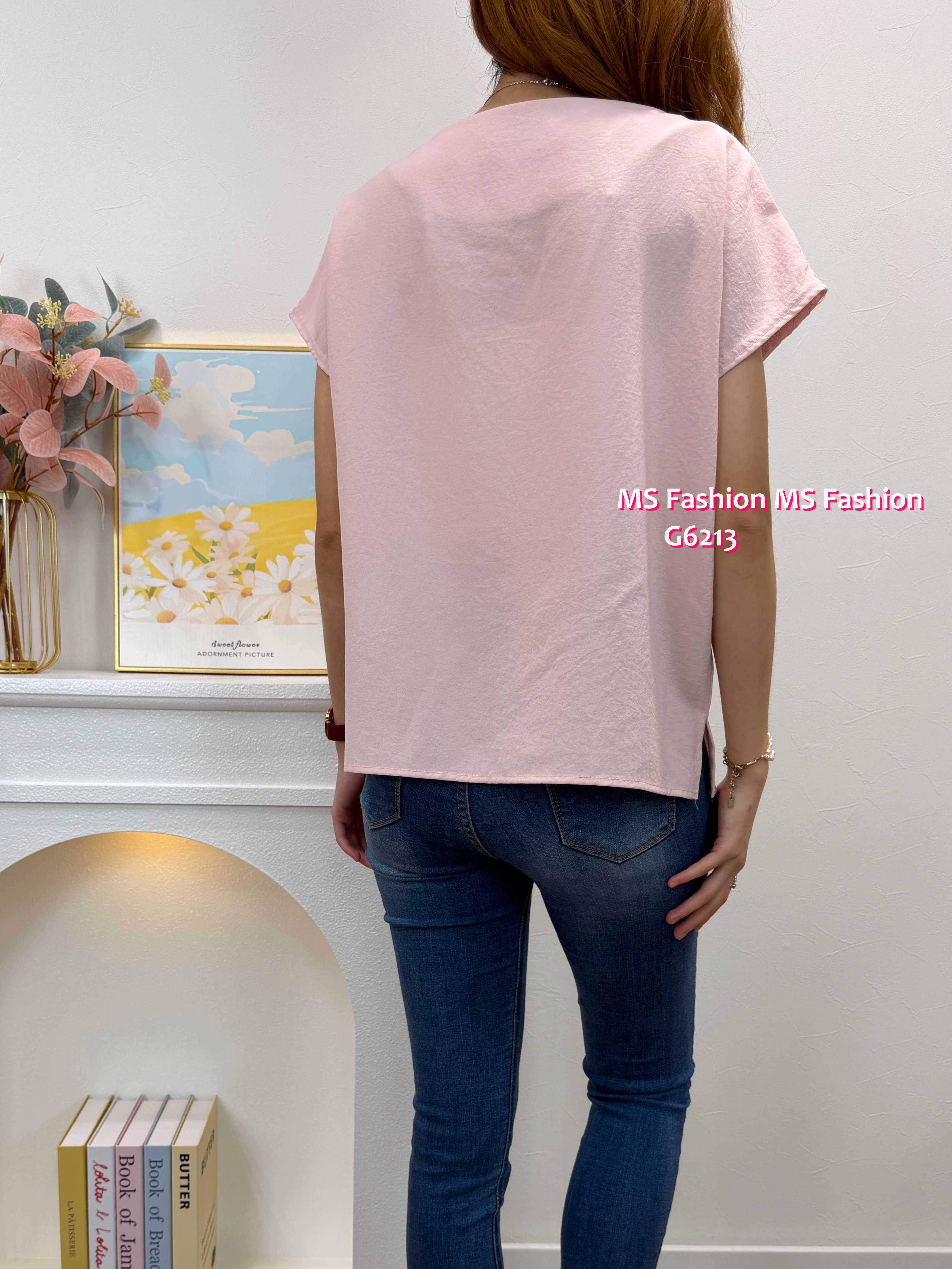 G6213 勁靚拼lace top