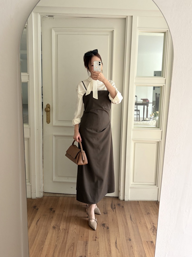 Two-way Tie Detail Blouse (Ivory)