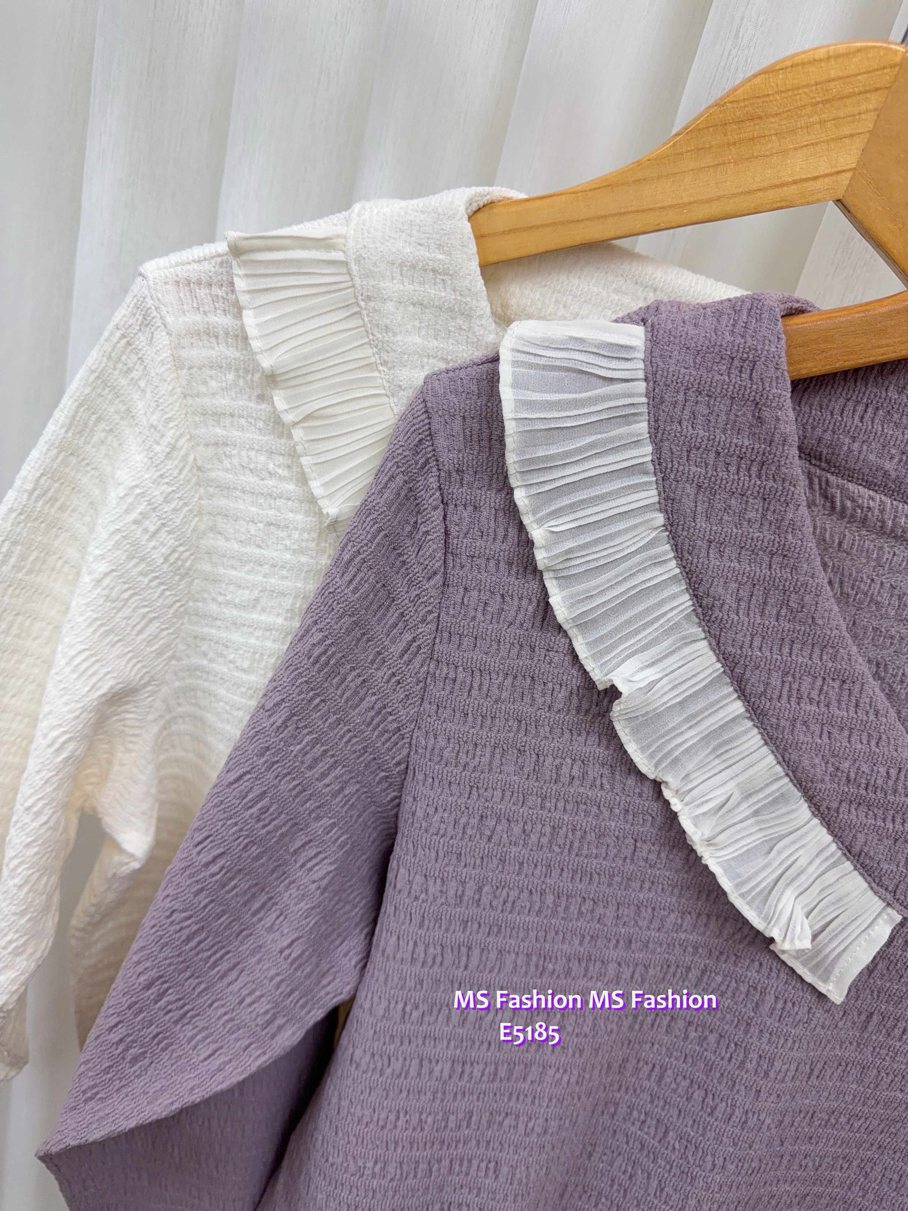 E5185 V領拼lace top