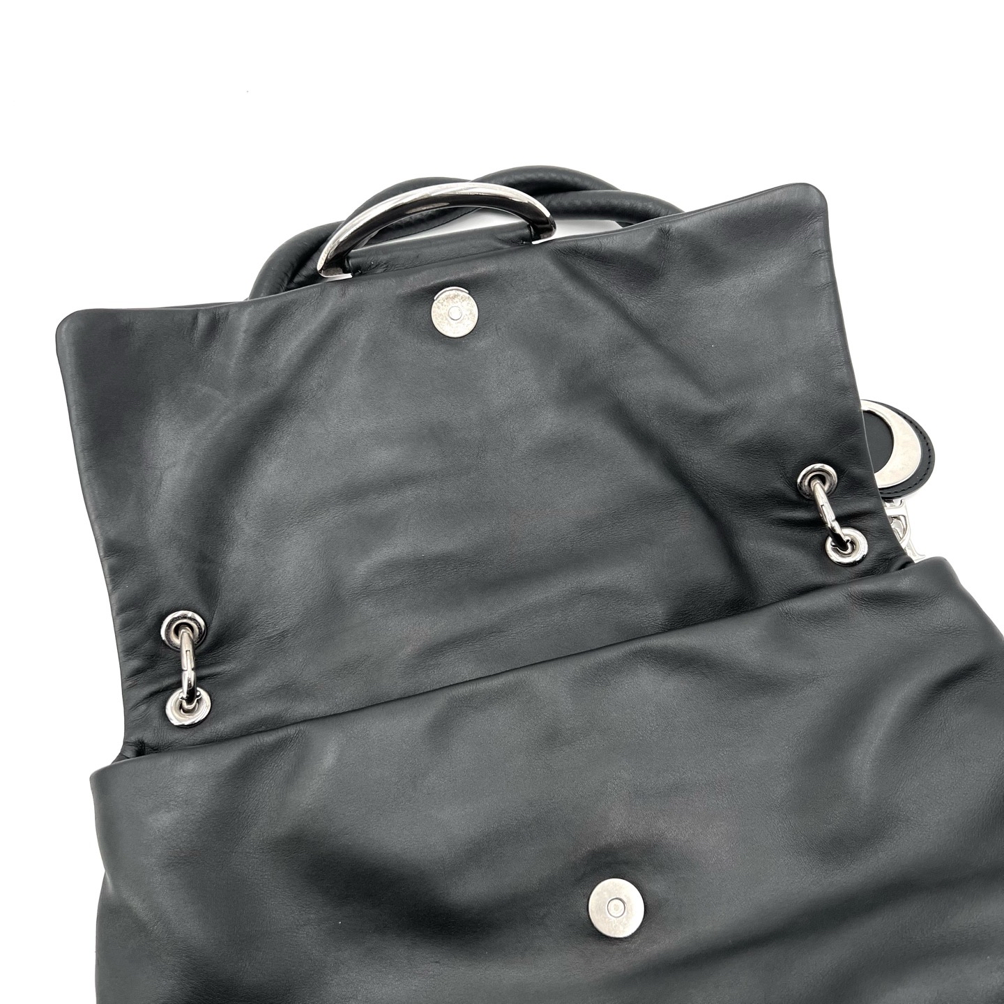 【預訂貨品】Dior Lady褶皺黑色羊皮腋下包