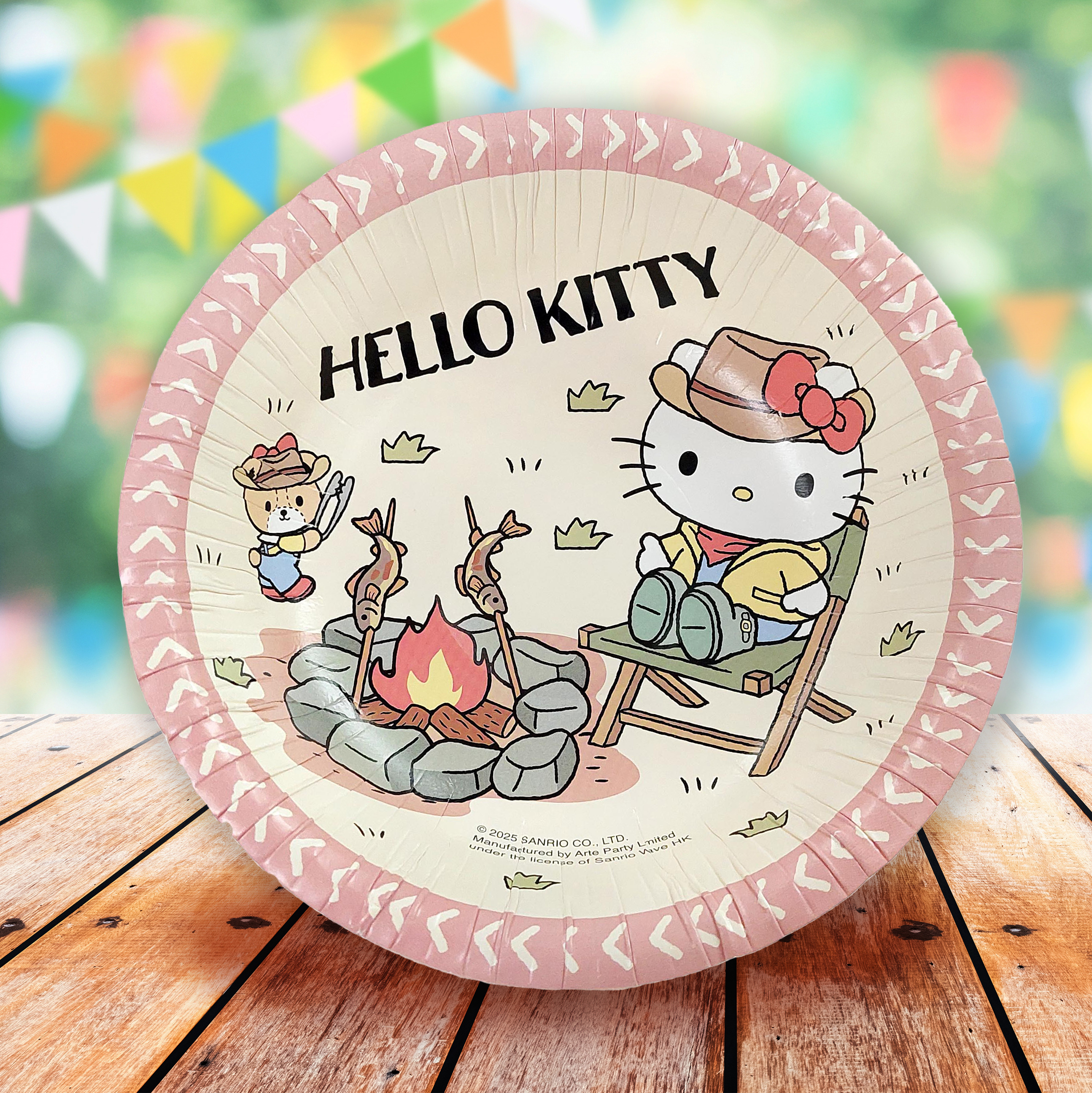 Hello Kitty Merry Go Picnic 16.5cm Paper Bowl  [Licensed by Sanrio]