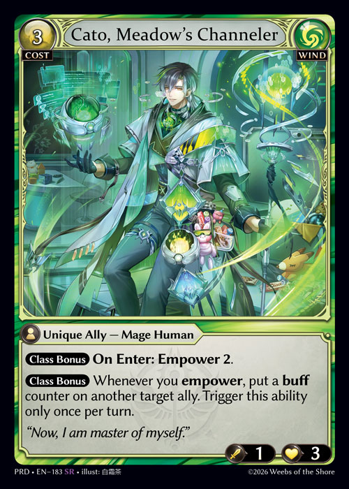 FOIL - Cato, Meadow’s Channeler / PRD-183 (SR)