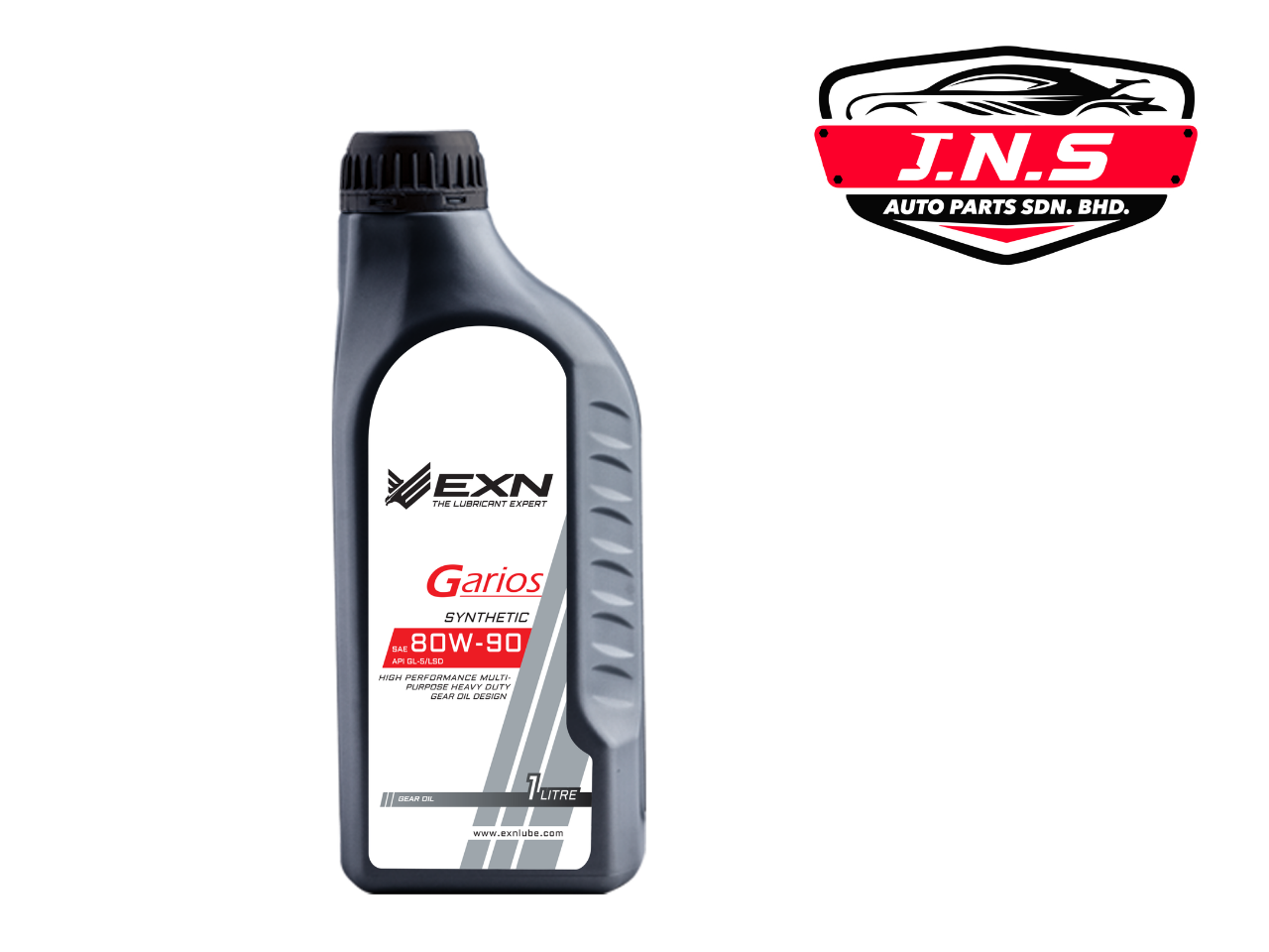 EXN Garios Synthetic SAE 80W-90 API GL-5/LSD Multi-Purpose Heavy Duty Gear Oil 1L