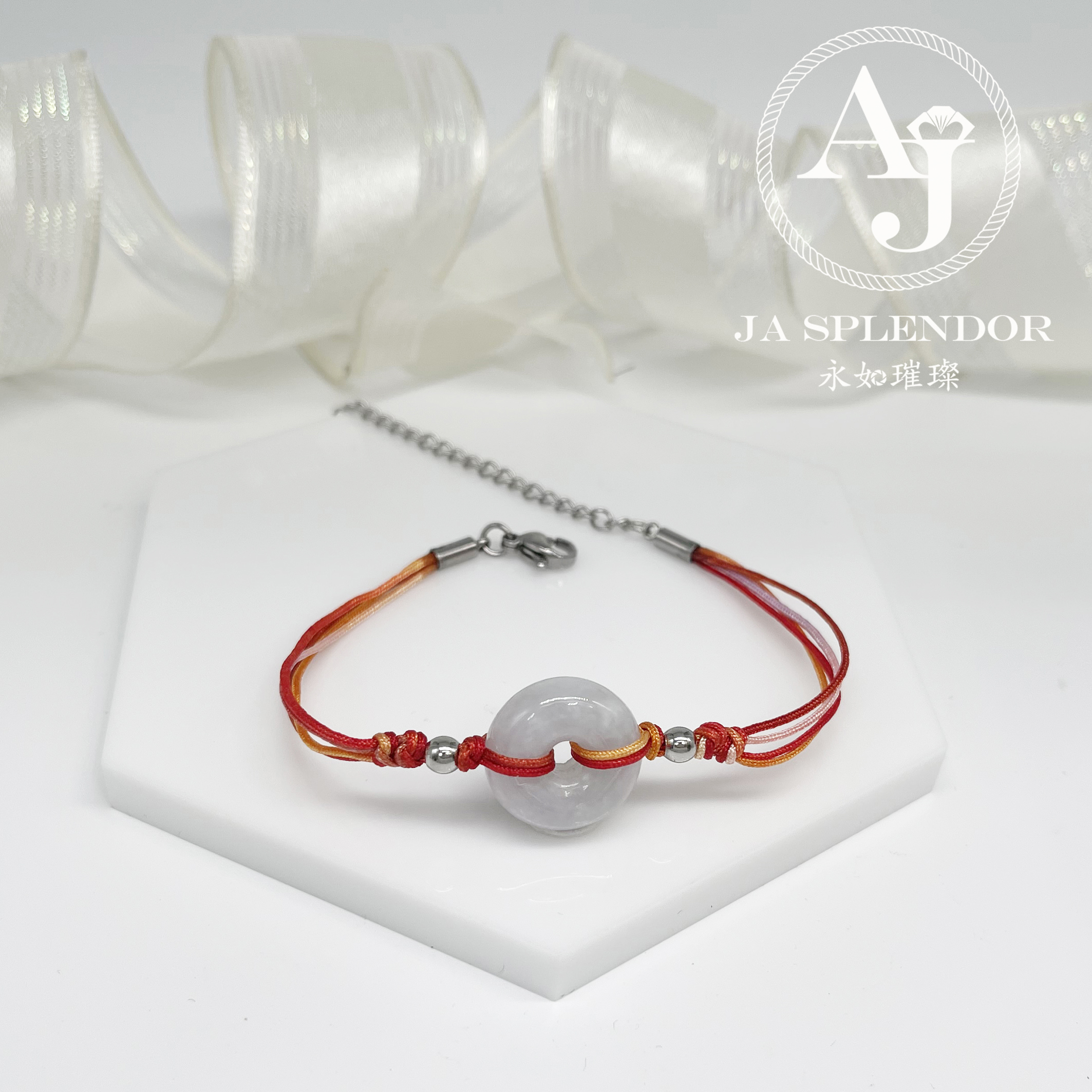 JN-2039 天然翡翠A玉 平安健康彩色幸運手鏈