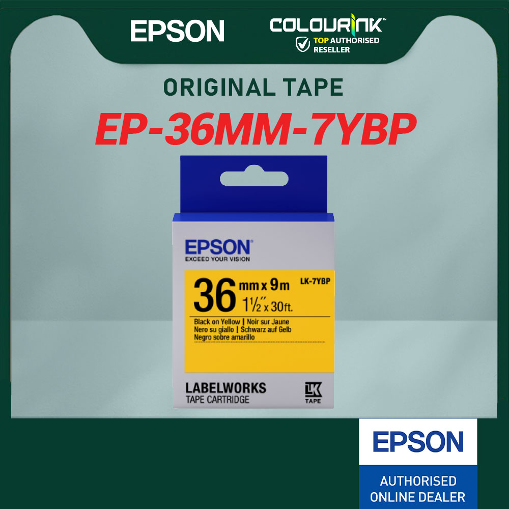 Epson Original Genuine LK Tape 18mm 24mm 36mm 5WBN 5KBM 5SBM 5YBP 5TBN 6WBN 7WBN 7YBP Laminate Label Sticker