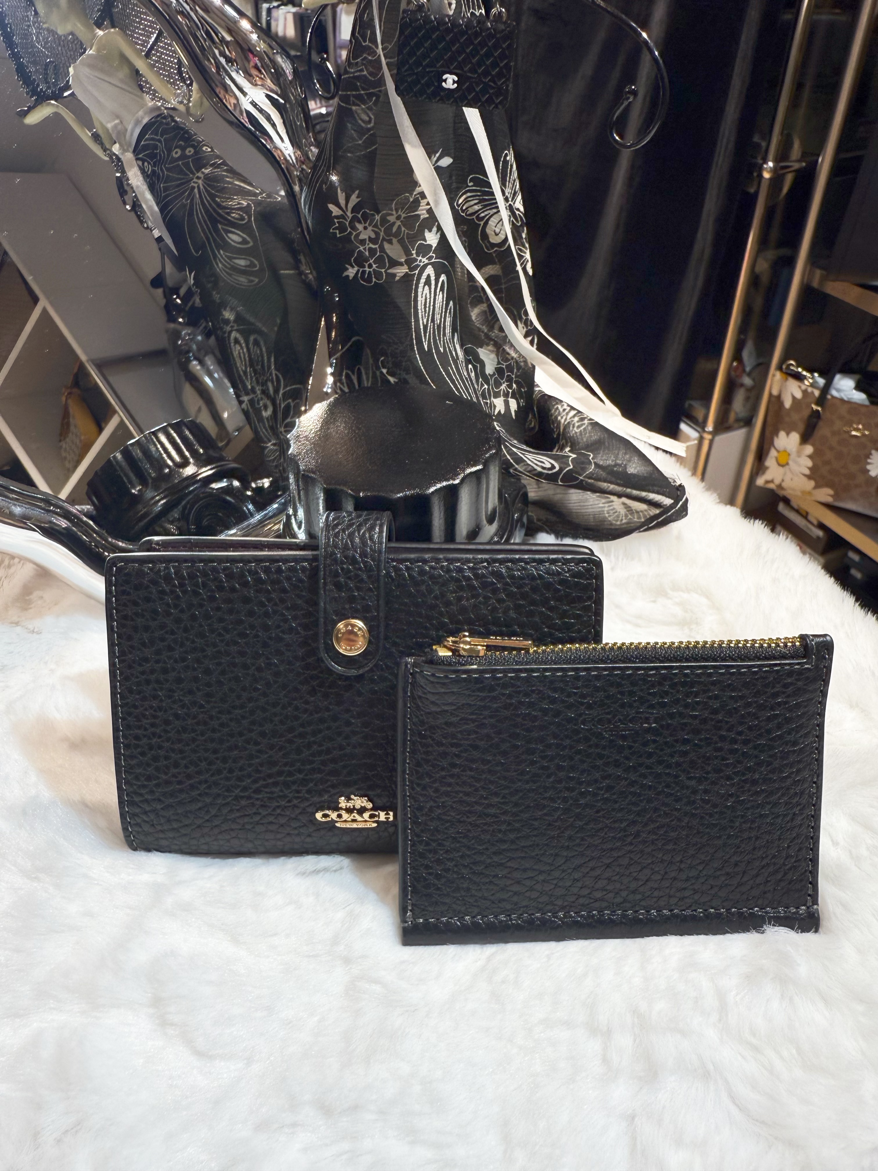 Coach 2 in 1 medium wallet blk