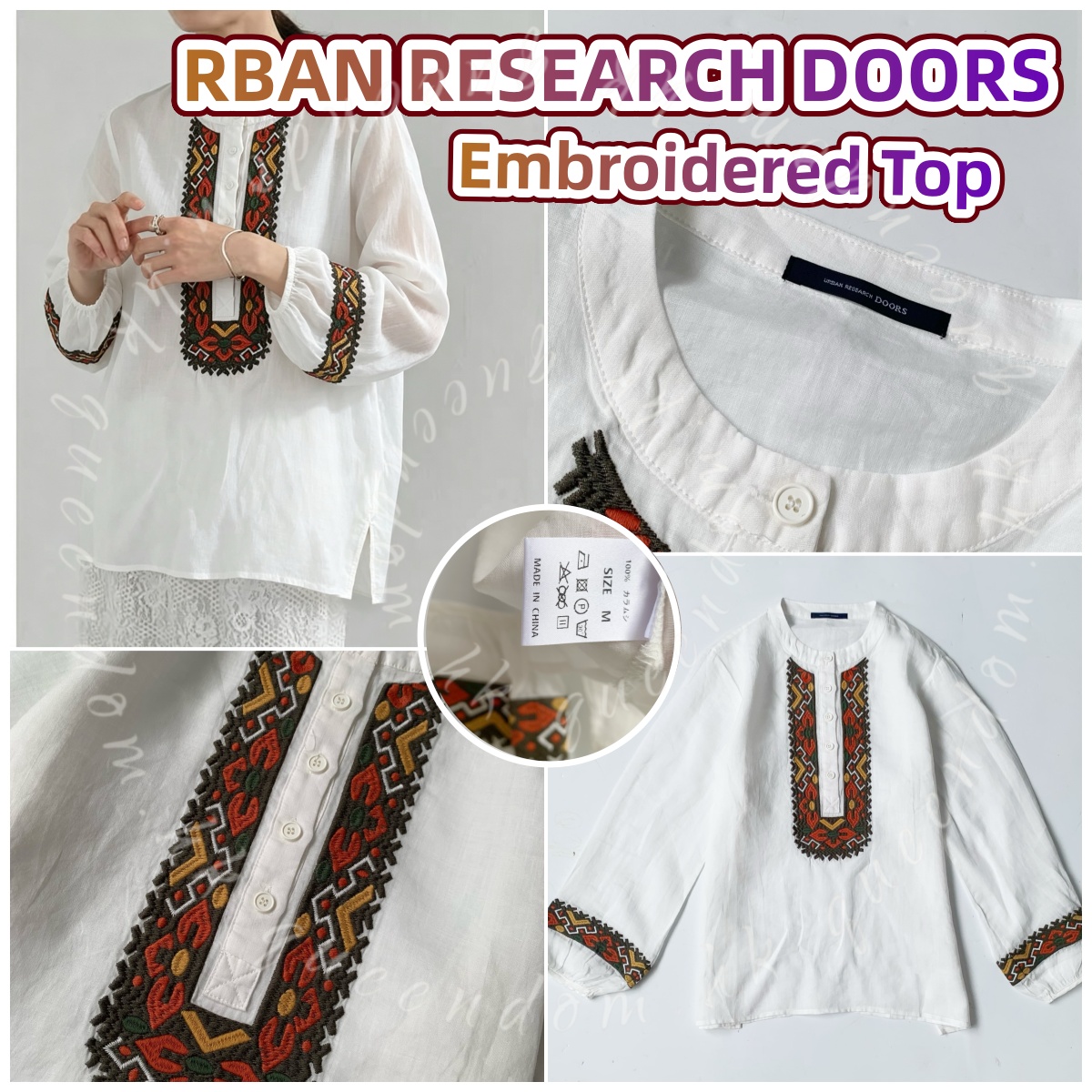 日本🇯🇵 URBAN RESEARCH DOORS 刺繡上衣