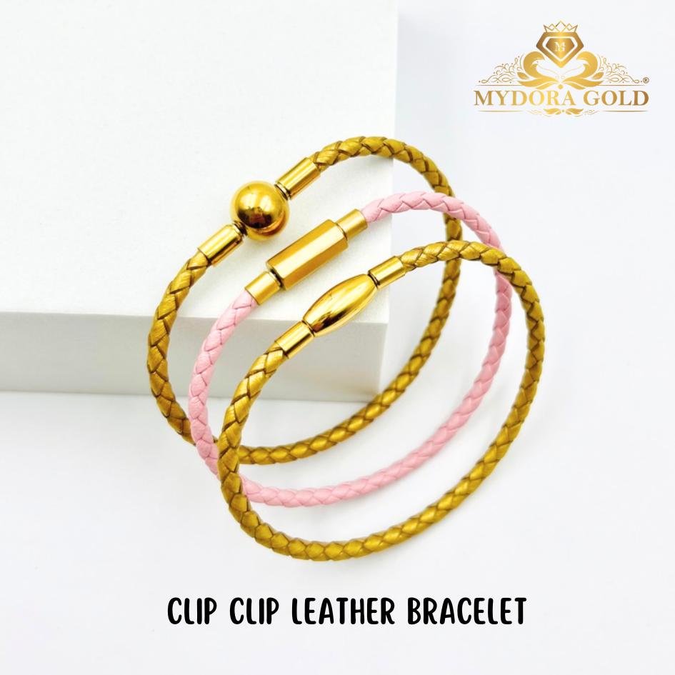 MYDORA Clip Clip Leather Bracelet