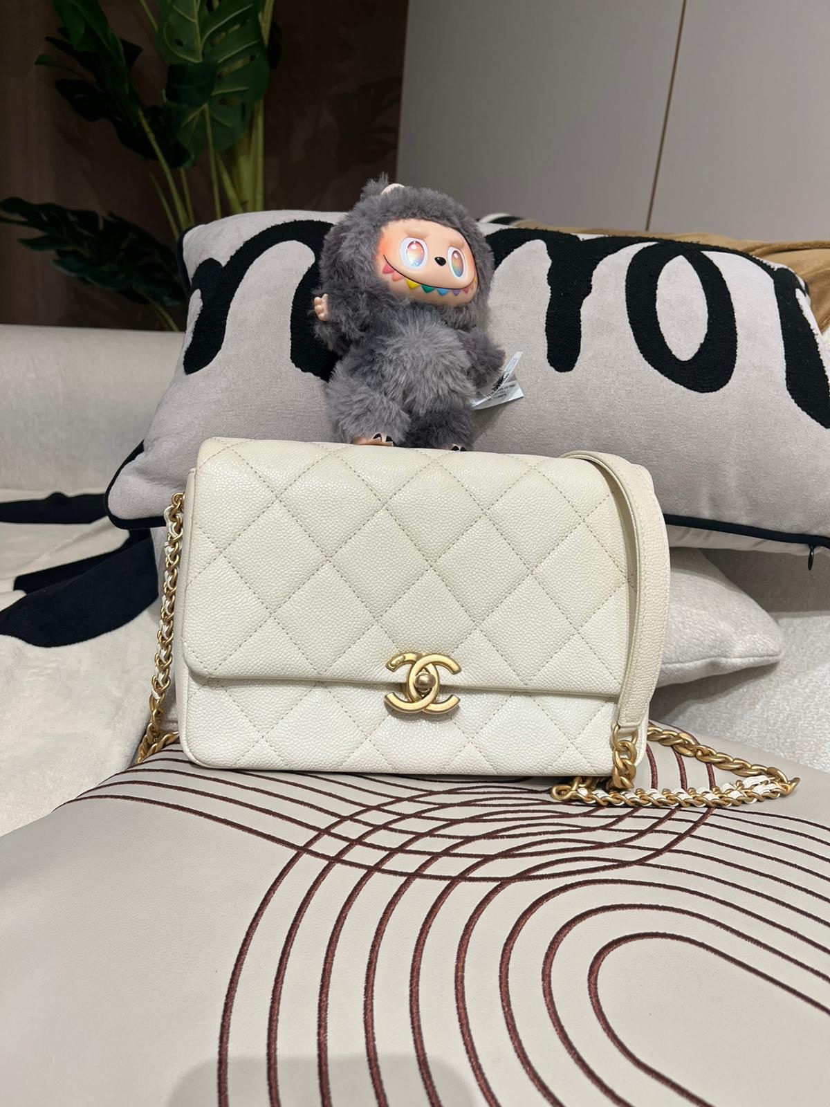 Chanel flap bag AS3103,荔枝牛皮 100%Authentic ,98%new  ✅收據副本✅晶片✅dust bag✅盒