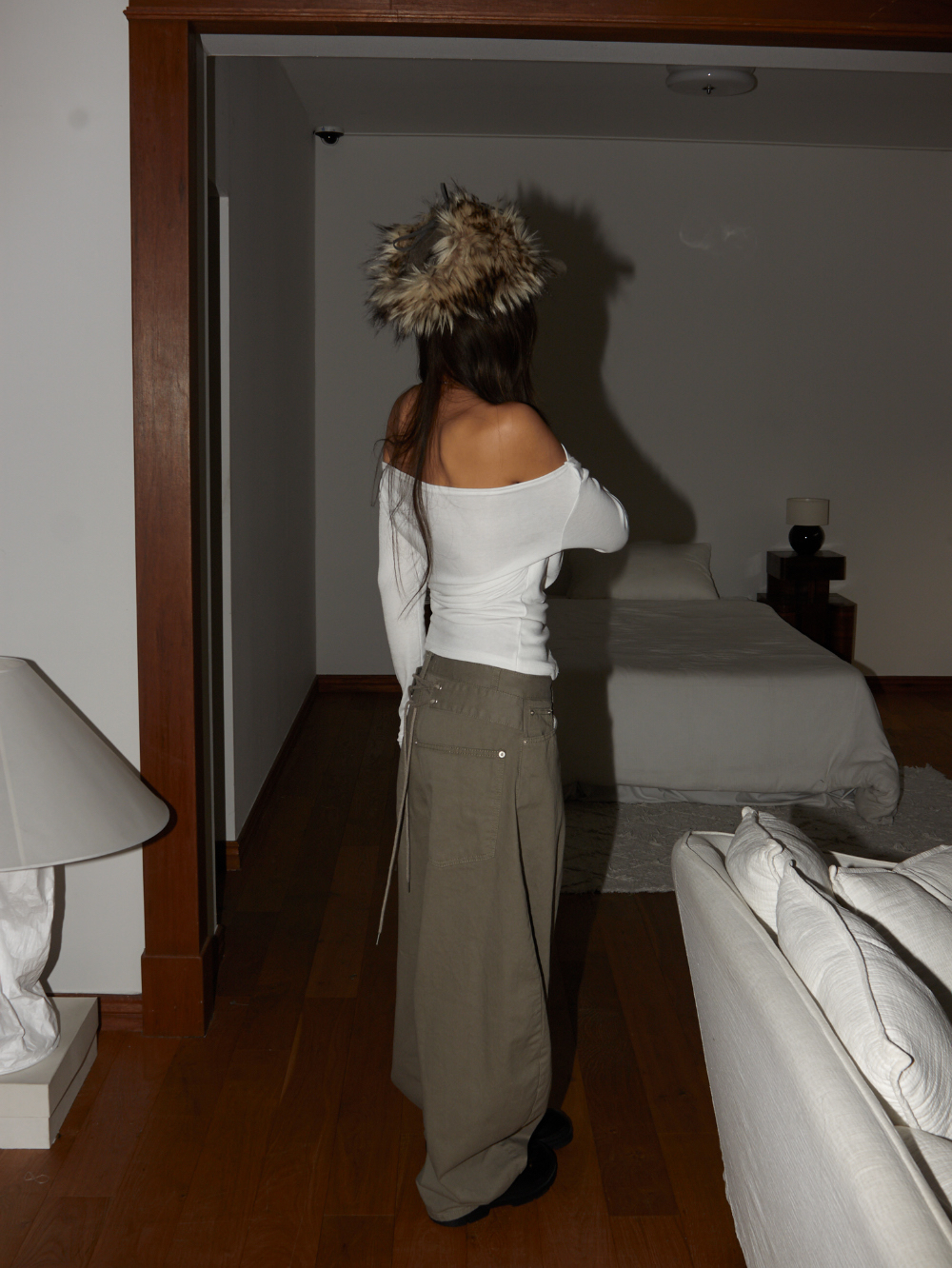 Back Lace-up Balloon Pants