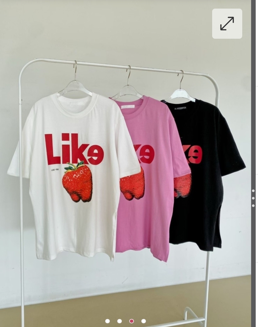 $75件.2件或以上$65件 .韓國 春季草莓圓領寬鬆短袖T恤  