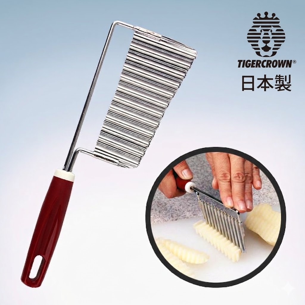🔥🔥【日本製《TIGER CROWN》不銹鋼多功能波浪切刀】