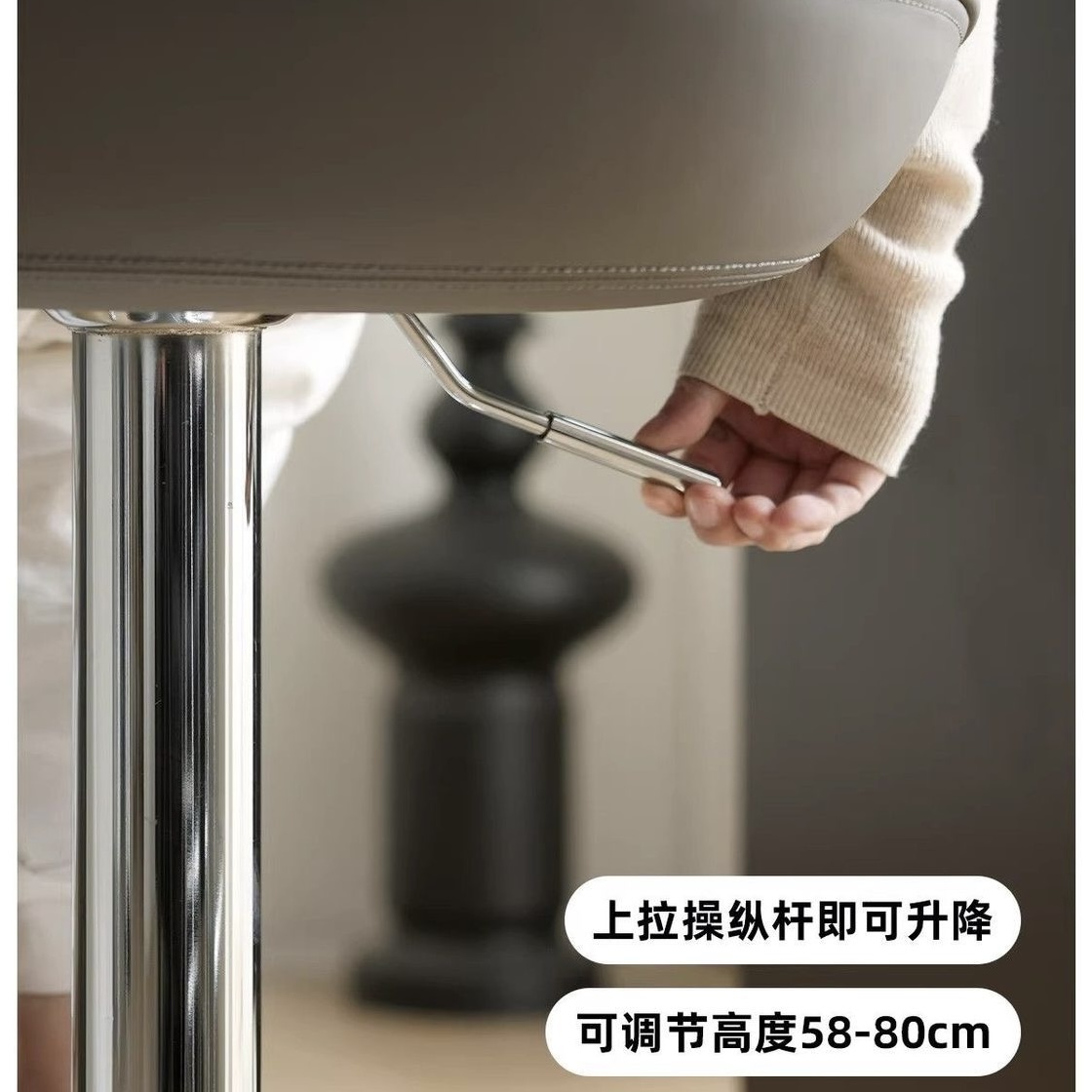 米諾餐椅 意式極簡可升降高腳椅 家用島台吧凳 輕奢高質感新款bar stool