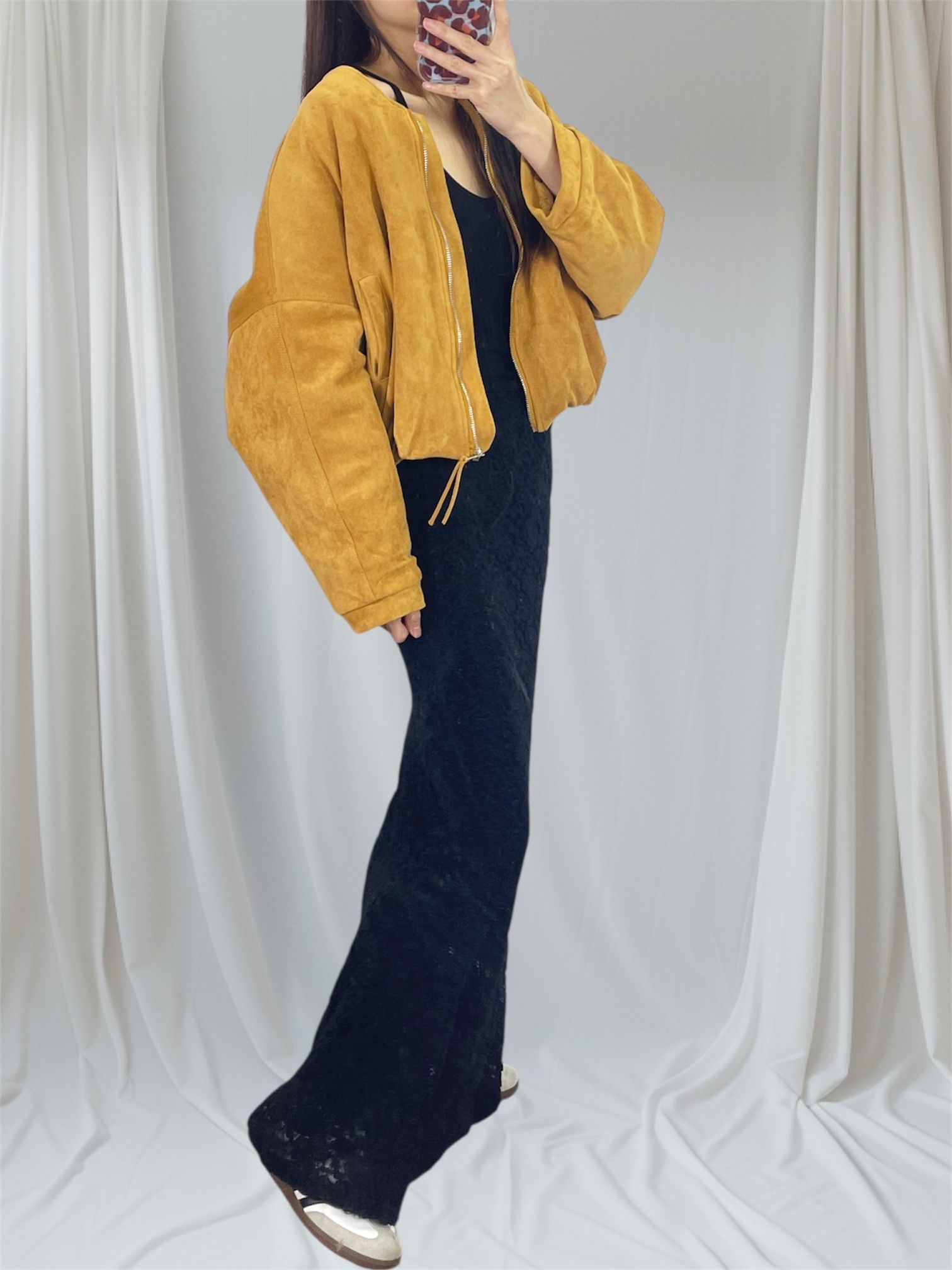 K5541 南瓜色猄布間棉褸