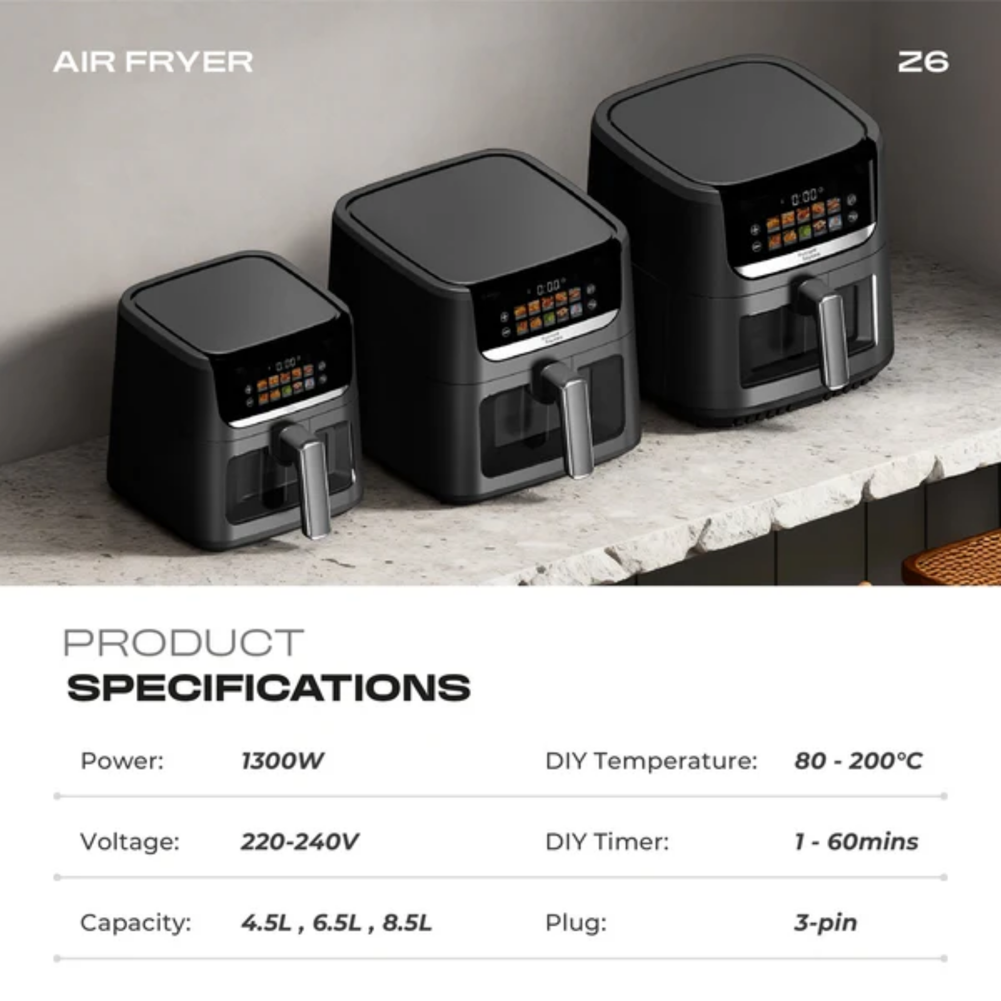 Russell Taylors 7L Digital Air Fryer Mint (Z6M)