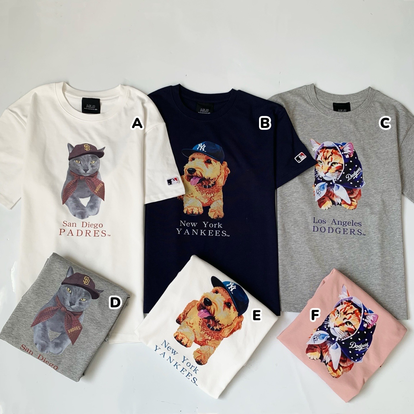 MLB  動物圖案印花短袖Tee