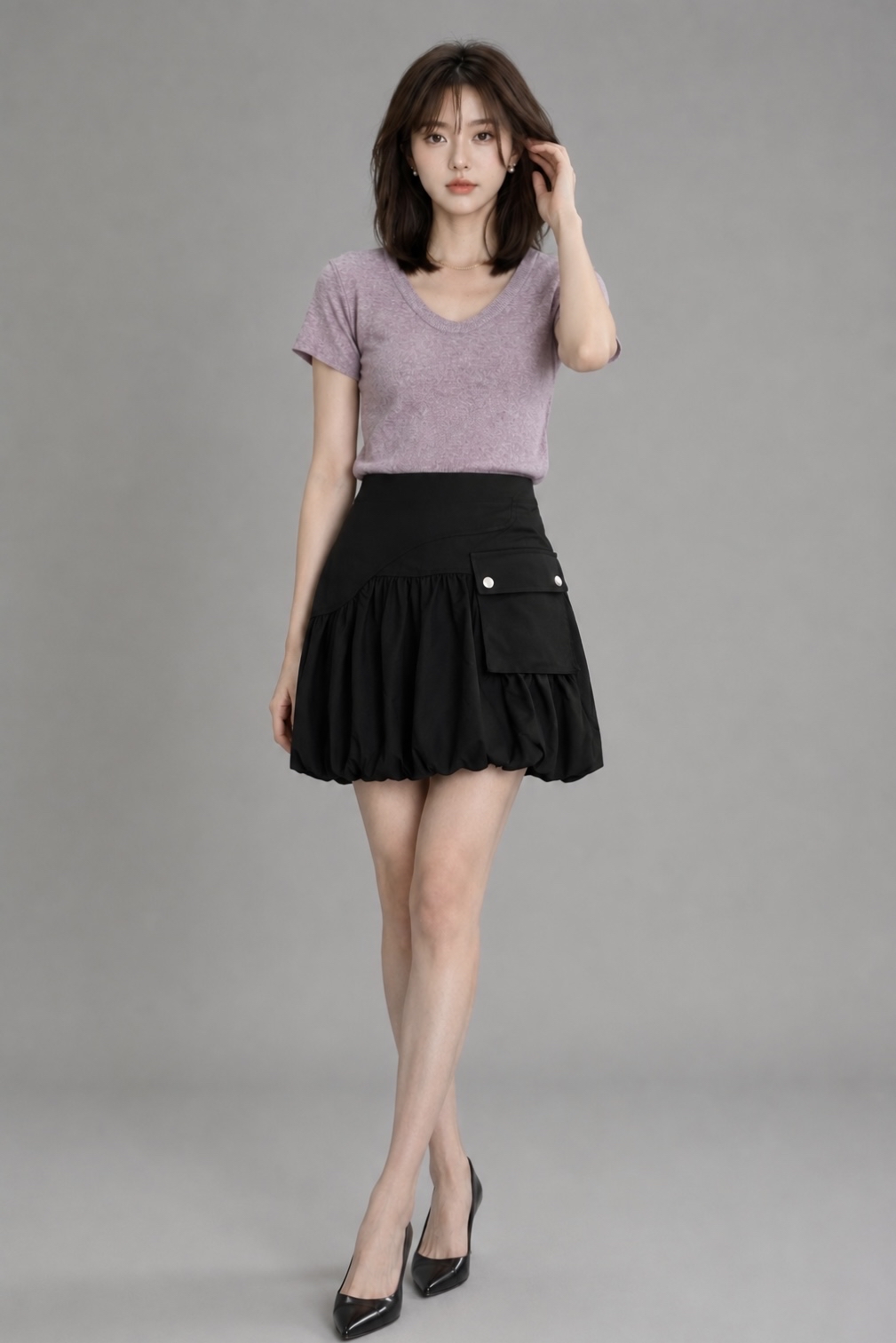 30730 Golden Sand Melange Knit Top