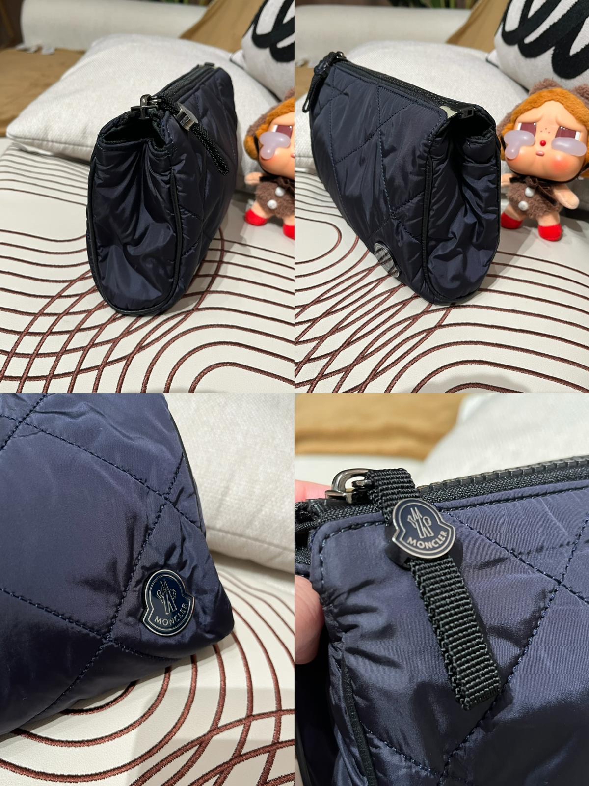 Moncler Navy Nylon Pouch 100%Authentic, 98%New