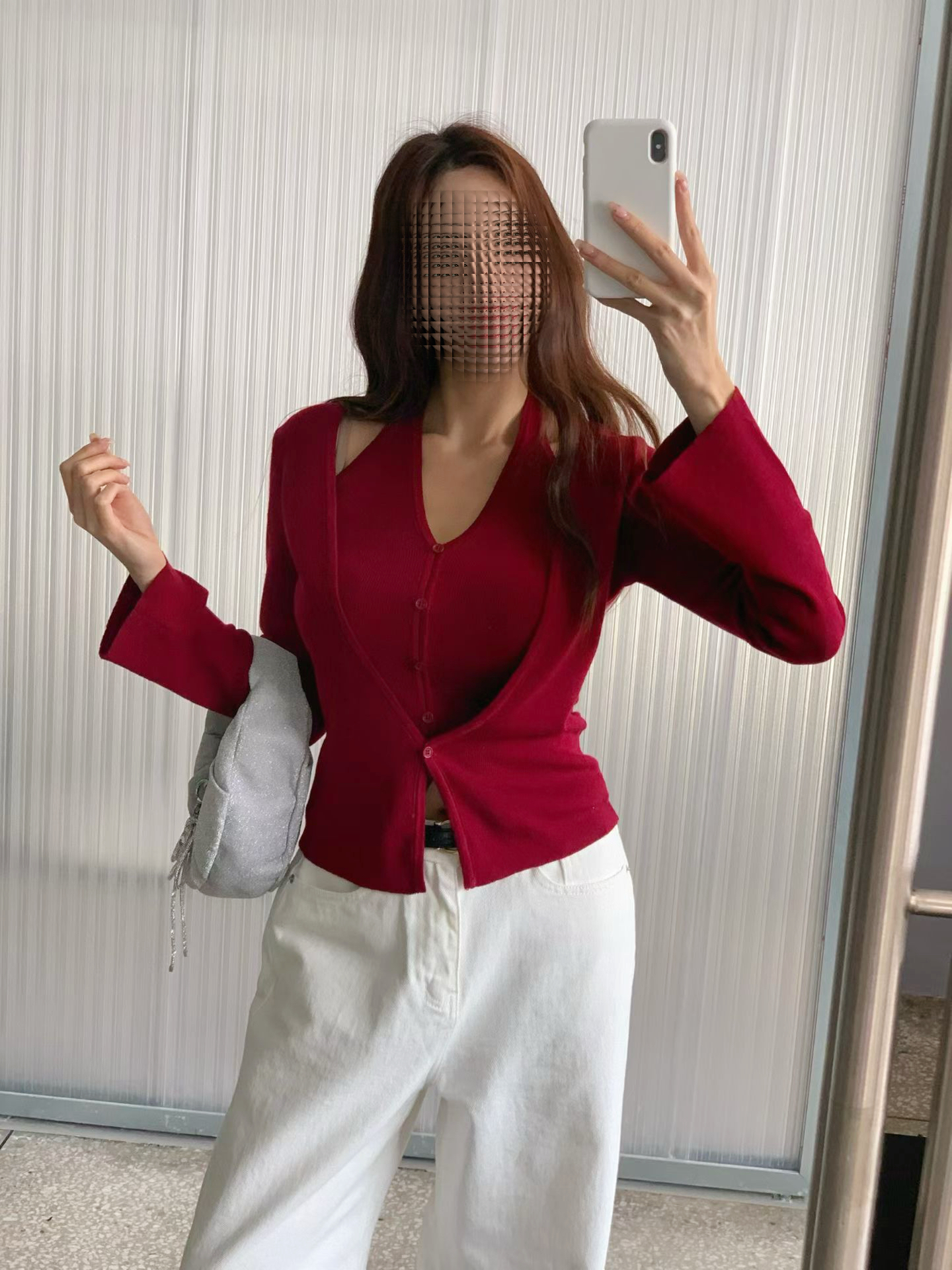 2 in 1 halter neck cardi top