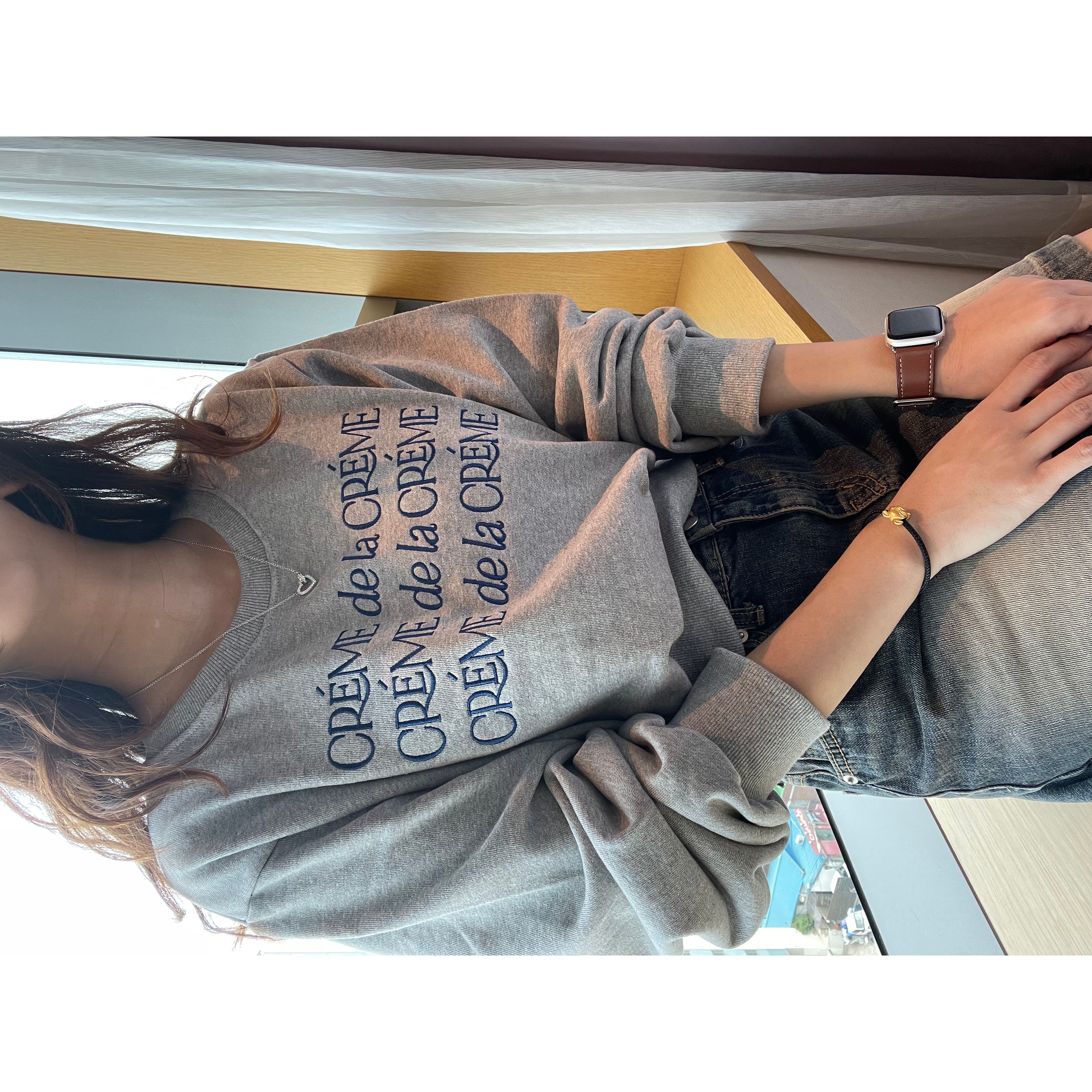 特價繡字拼色衛衣