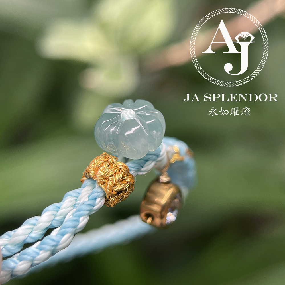 FBG26-H02 天然翡翠A玉 冰種花開手繩（私人訂制）