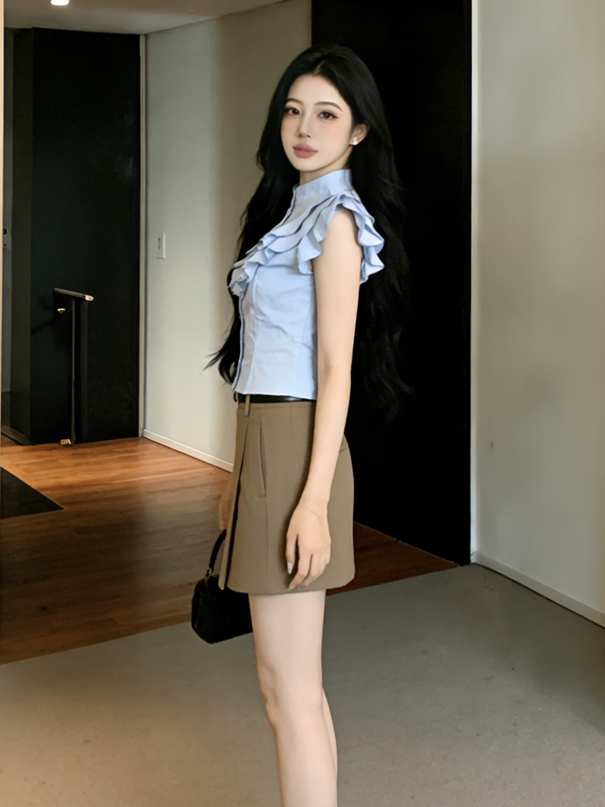 Elysia Ruffle Top M158