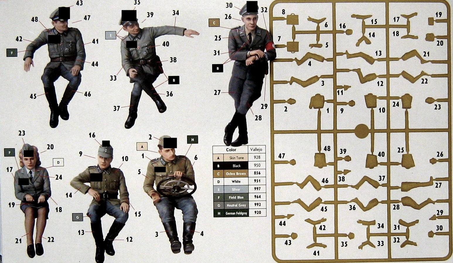 1/35 "Fraulein, what are you doing here today?" German Military Men WWII Era (Passengers)