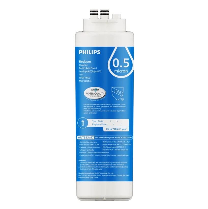 香港行貨 Philips 飛利浦AUT833/97 天然椰殼活性碳濾芯 (適用於 AUT9332/97)