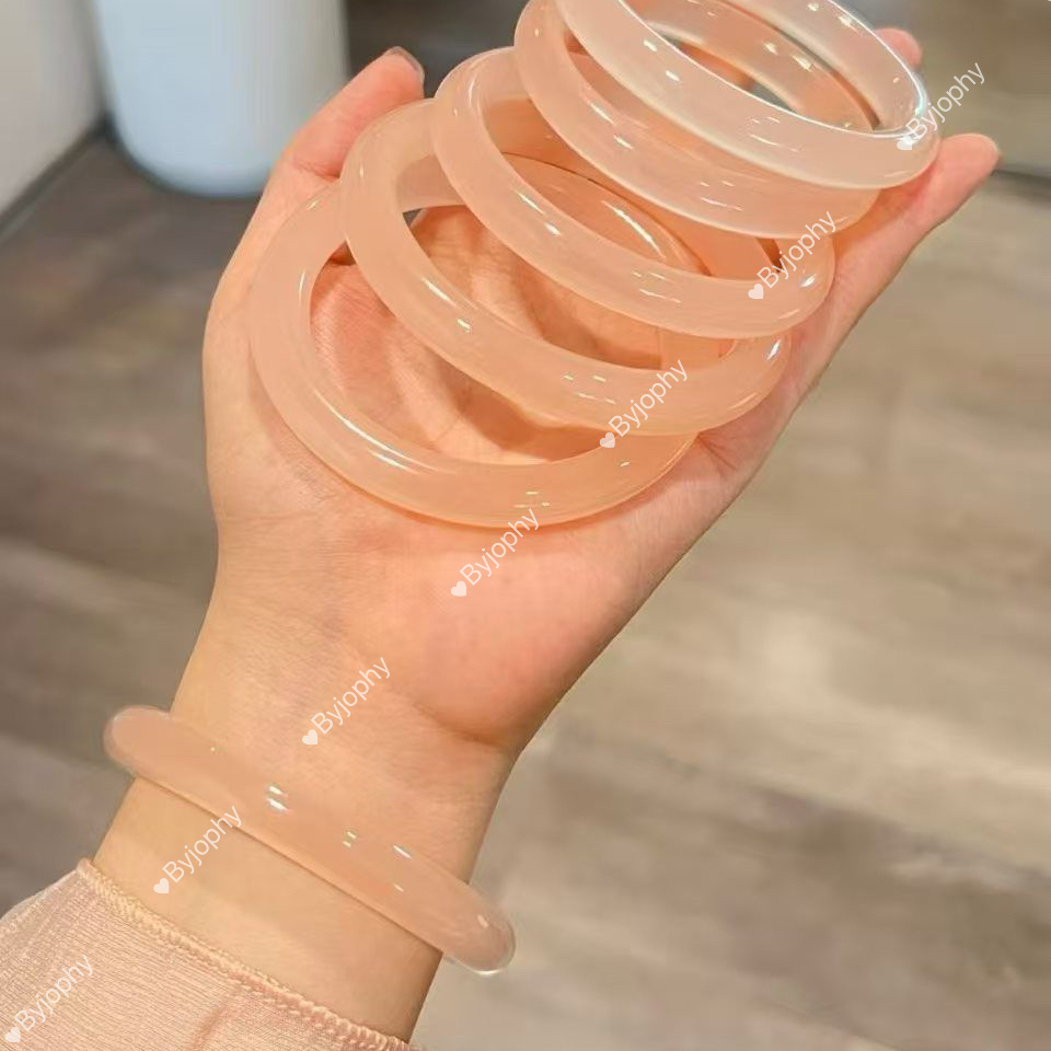 西柚藕粉玉手镯