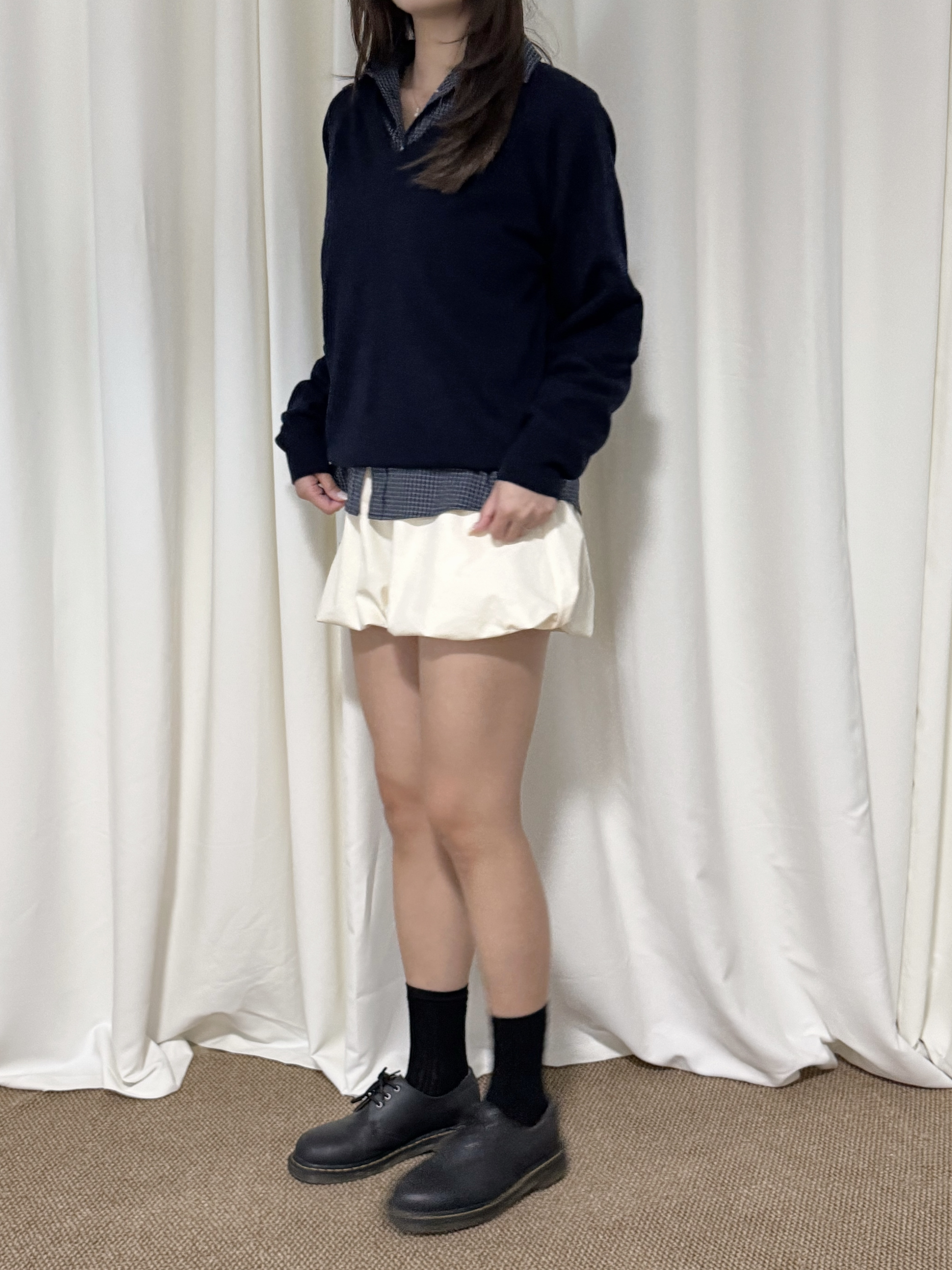 百搭羊毛V領針織上衣(五色入)