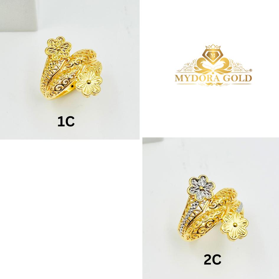 MYDORA Cincin Duo Blossom Jawa Spiral (5G) | EMAS 916/22K