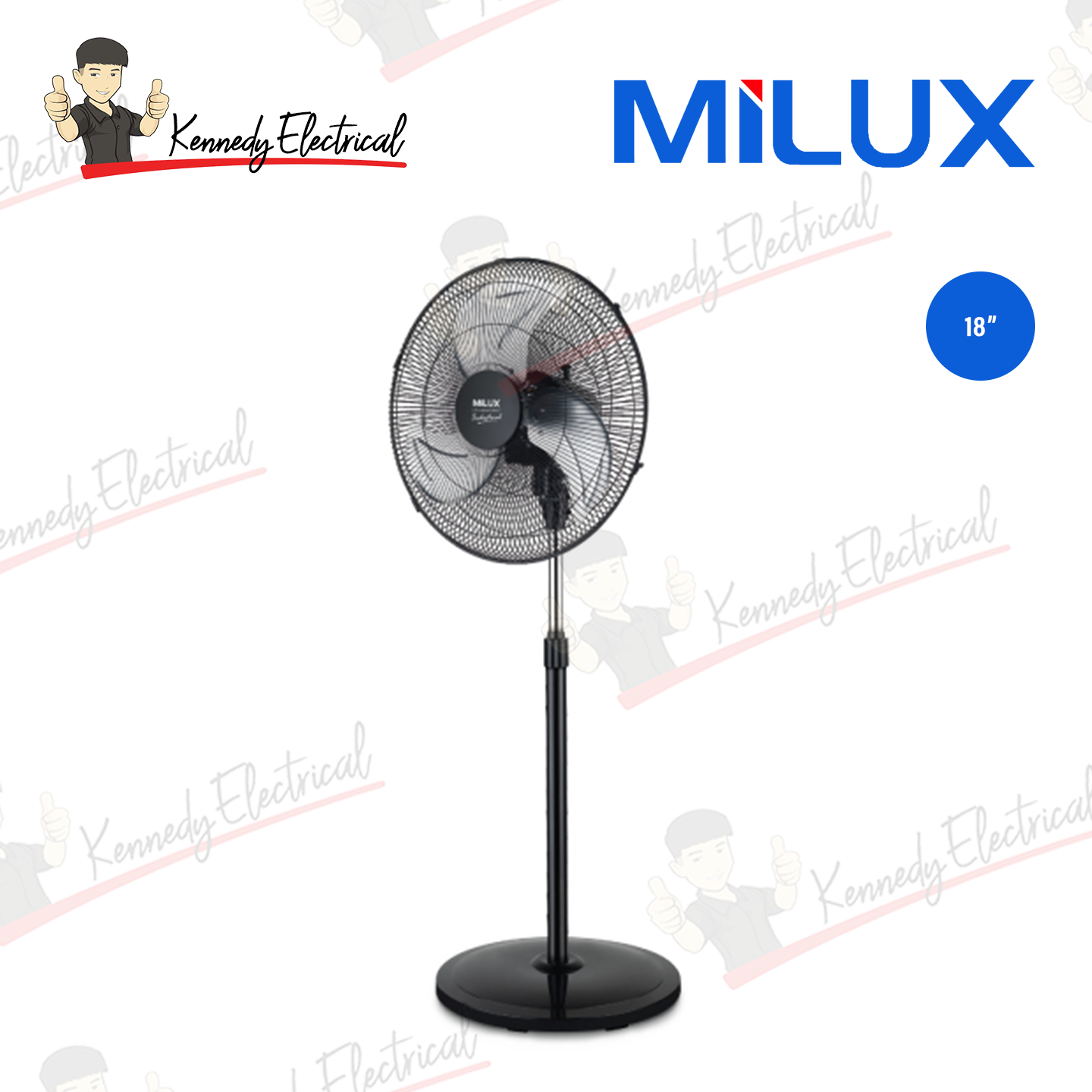 Milux 18" 110W Industrial Stand Fan (MISF-1801)