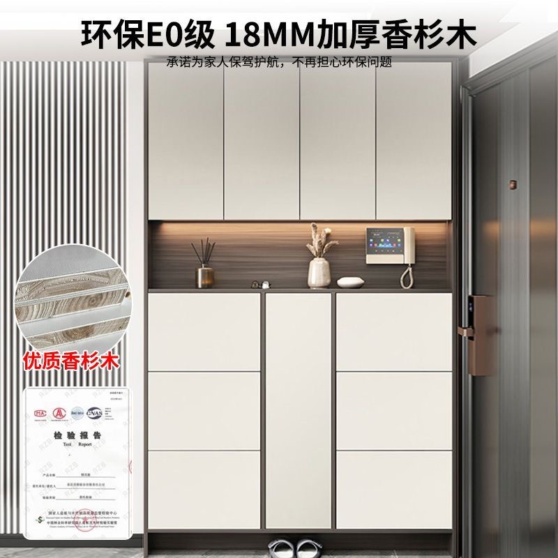 實木極窄到頂鞋櫃 家用門口超薄大廳櫃 入戶玄關收納翻斗鞋櫃Shoe cabinet