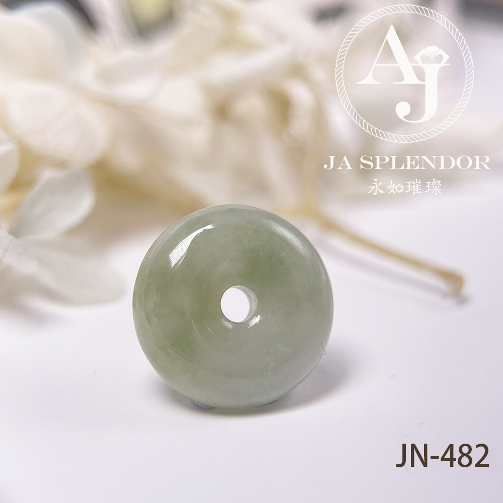 JN-478/482/492/494 天然翡翠A玉 冰潤秋香綠小平安扣