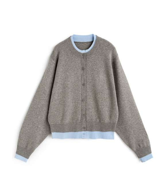 拼色針織外套 [dk1611]